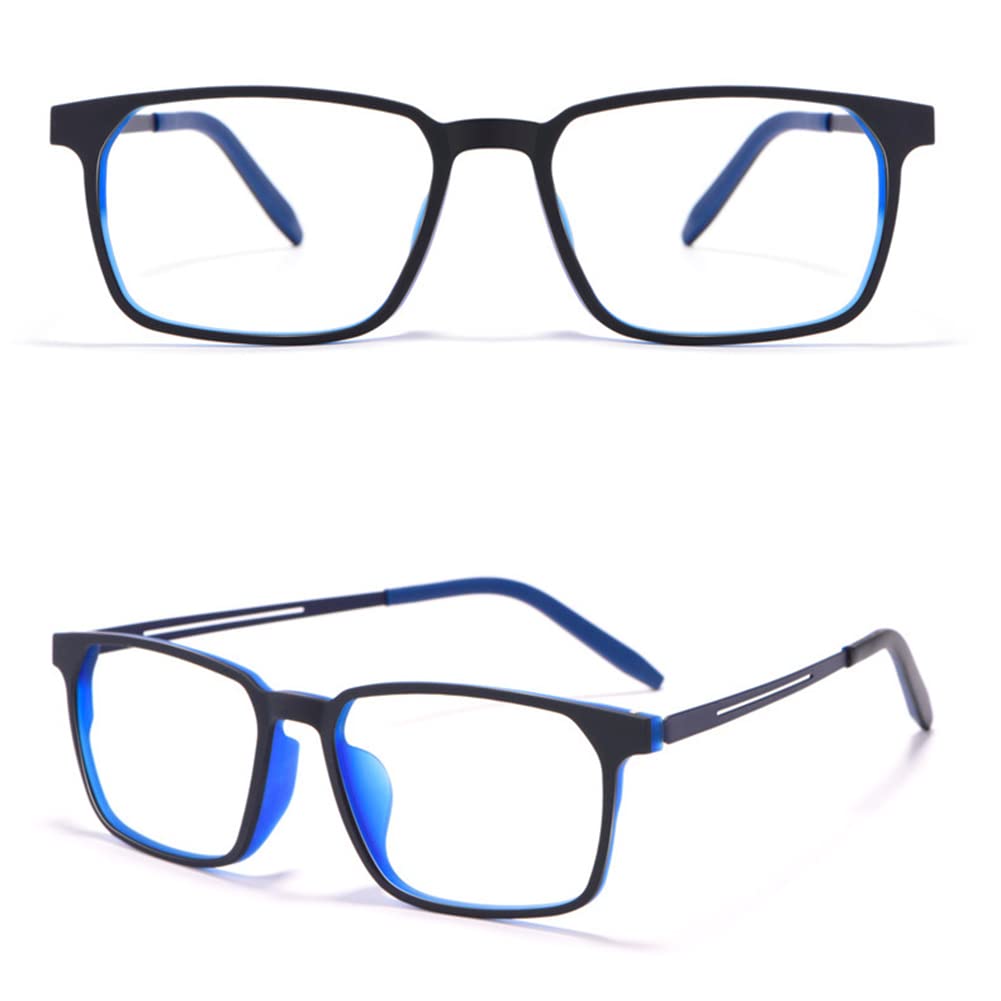RICCIE Men's Reading Glasses with Blue Light Blocking - Multifocal HD Aspheric Lenses +1.0 to +3.0 Diopter - Lightweight Business Frame for Office Work & Computer Use