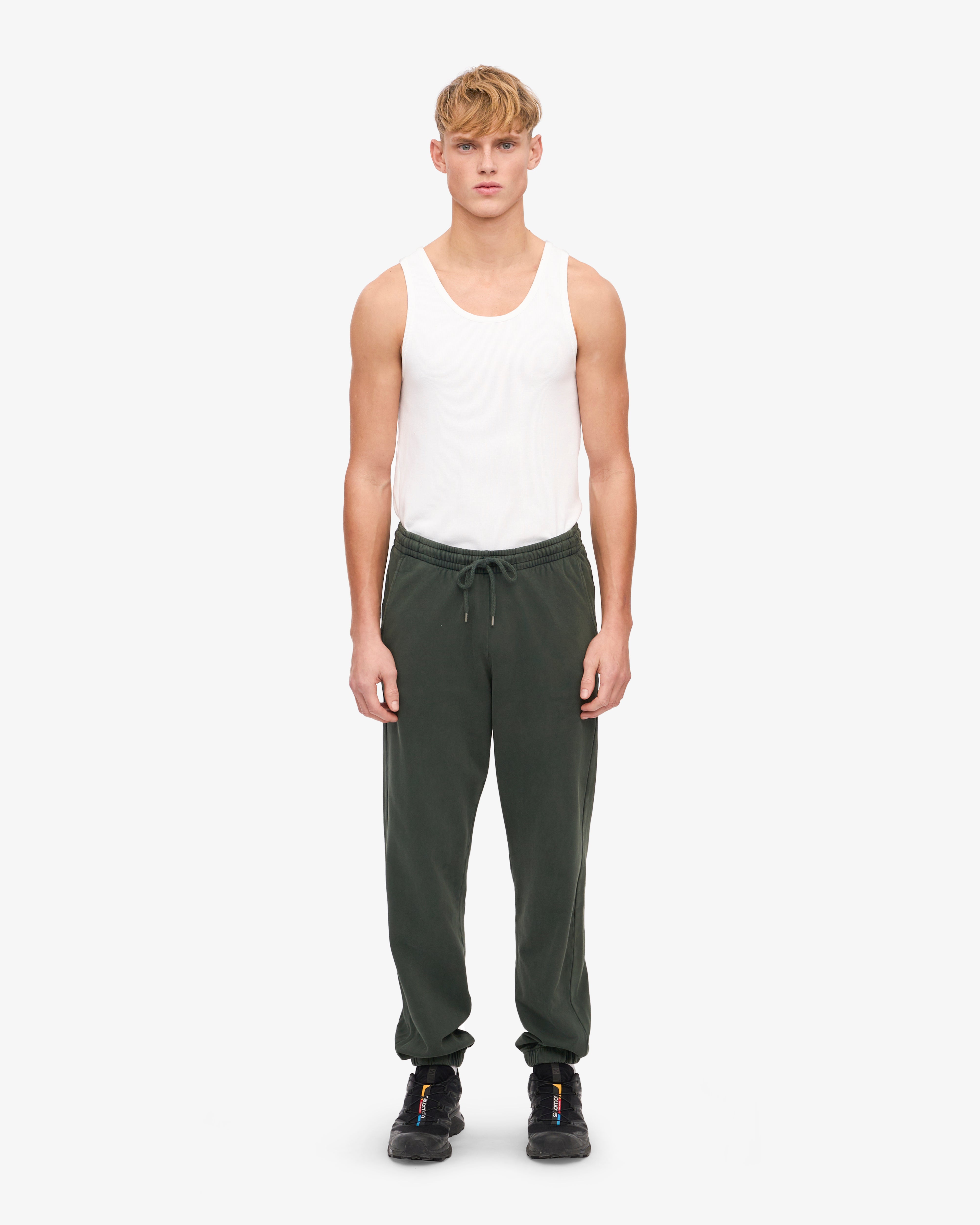 Organic Cotton Sweatpants for Women - Soft & Comfortable Midnight Forest Green Joggers - Perfect for Yoga, Lounge & Casual Wear