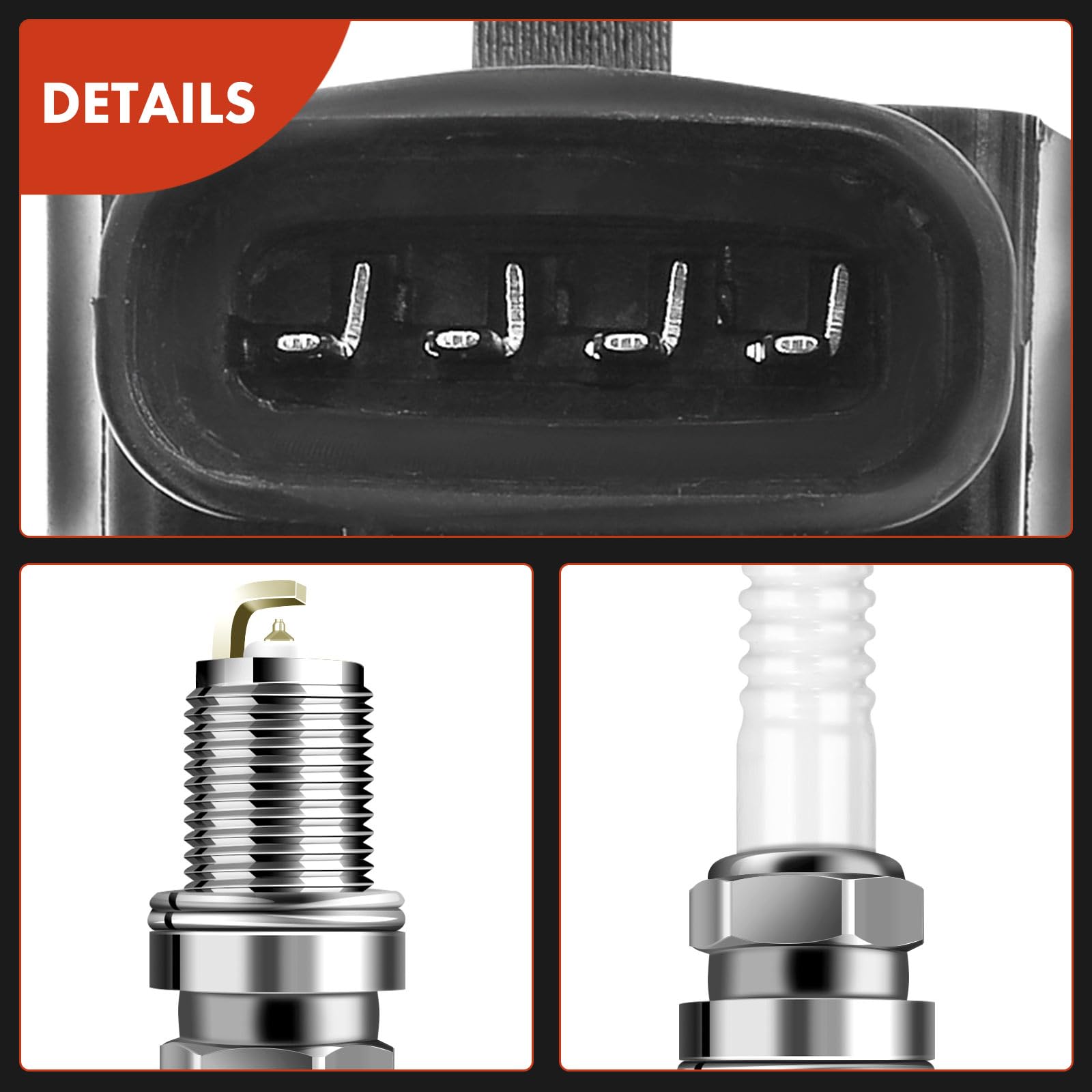 Premium 2x Ignition Coil Pack & 4x Iridium Spark Plugs Kit - Compatible with Toyota Camry 1997-2001, RAV4 1998-2000, Solara 1999-2001, L4 2.0L 2.2L - High Performance Replacement Parts for Smoother Engine Start & Better Fuel Efficiency