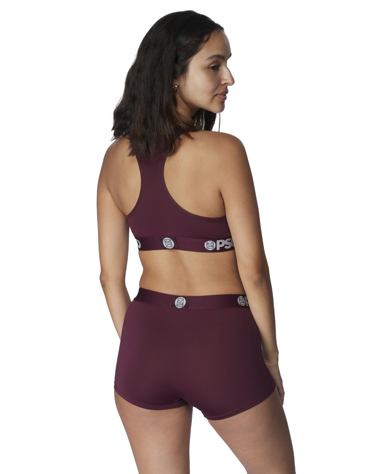 PSD Women's Basic Solid Sports Bra - Racerback Workout Bra with Breathable Microfiber Fabric for Yoga, Running & Gym - Comfortable Support for Active Women