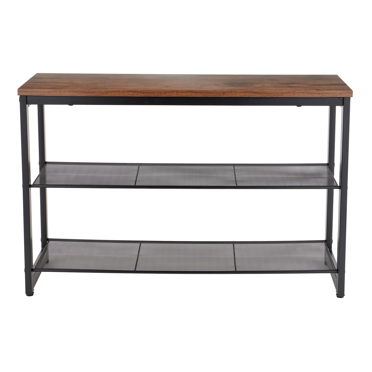 2-Tier Engineered Wood Shoe Storage Bench - Entryway Organizer with Seating | Space-Saving Shoe Rack for Hallway, Bedroom & Mudroom Organization