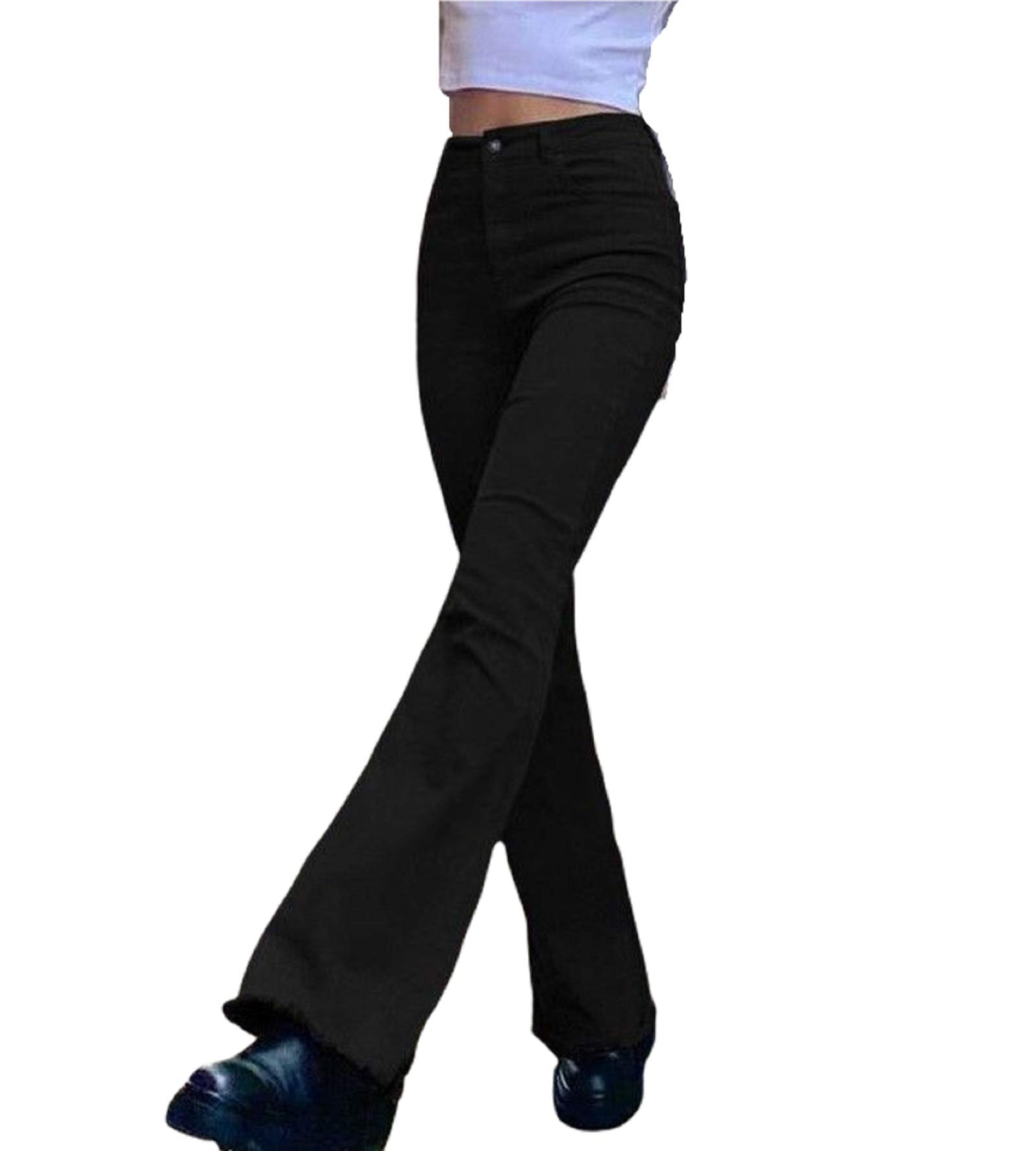 KMBANGI Women's High Waist Baggy Jeans - Wide Leg Straight Denim Cargo Pants for Casual Streetwear | Y2K Fashion Loose Trousers | Perfect for Everyday Wear, Parties & Urban Style Outfits