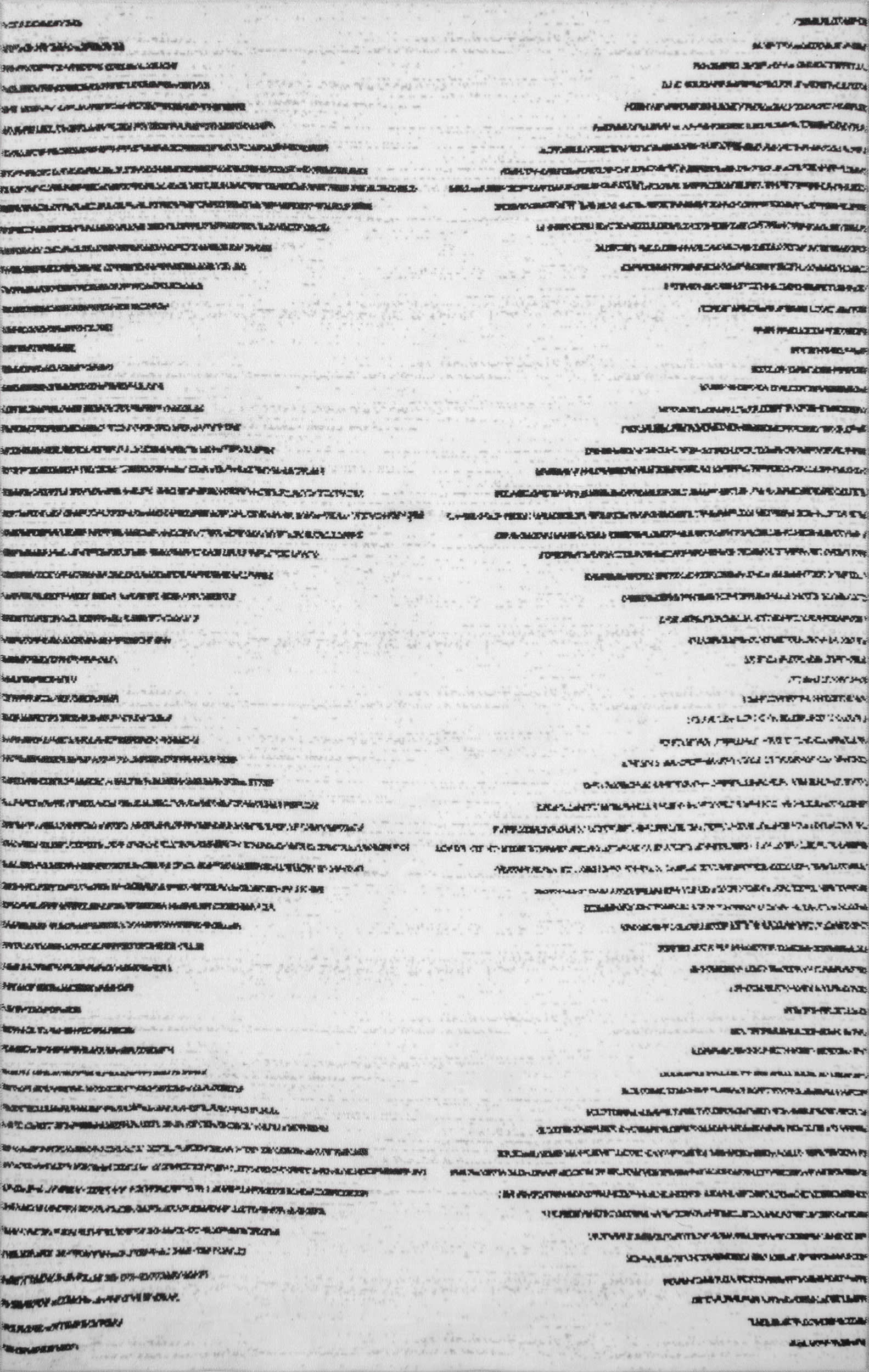Diamond Pinstripes Washable Rug - Soft & Durable White Area Rug for Living Room, Bedroom & Office