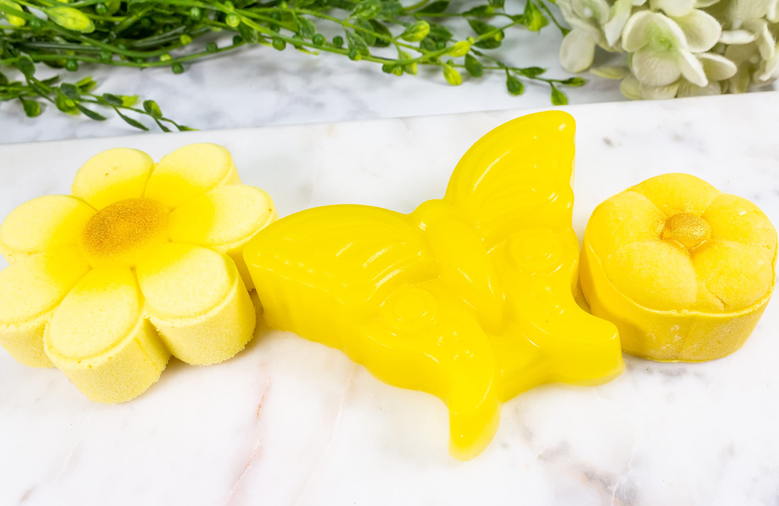 Kids Birthday Spa Gift Set - Raspberry Lemonade Scented Butterfly Soap Flower & Bath Bomb with Solid Bubble Bath Bar | Perfect for Birthday Parties, Relaxation & Self-Care Gifts