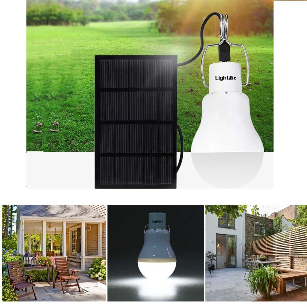 Solar Powered LED Lantern - 130LM Rechargeable Portable Light with 1200mAh Battery for Indoor/Outdoor Use - Perfect for Camping, Hiking, Emergency, Reading & Night Work - Home, Shed, Barn & Tent Lighting Solution