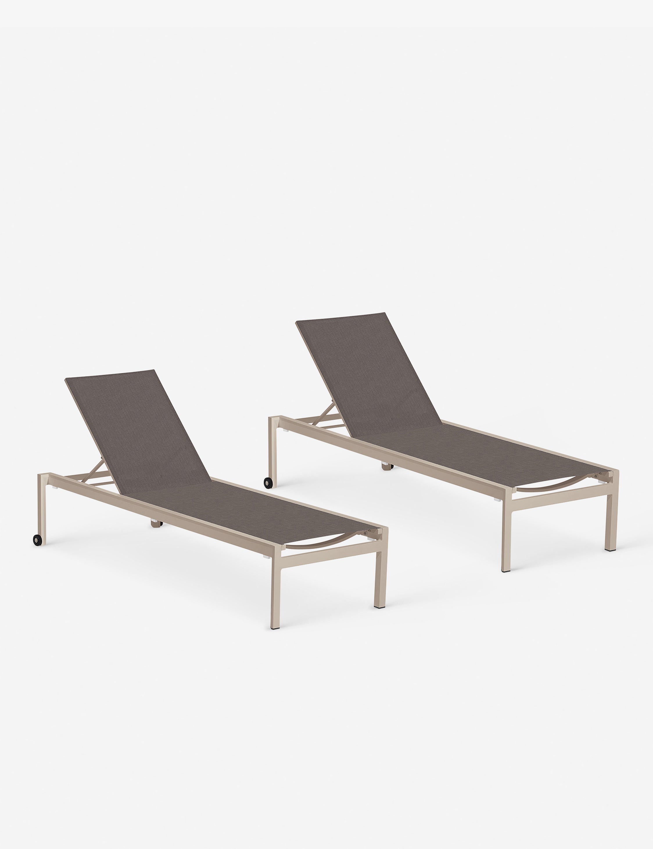 Batton Indoor Outdoor Chaise Lounge Chair Set of 2 - Modern Patio Furniture for Poolside, Garden, Deck & Living Room Relaxation