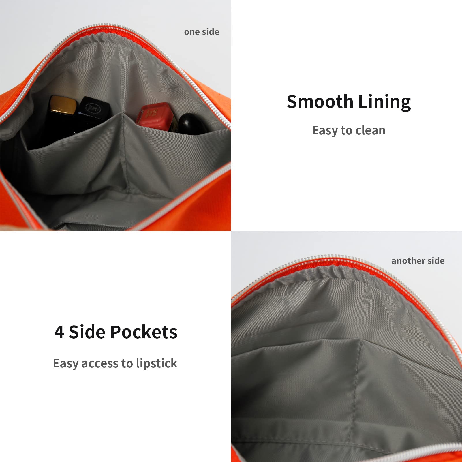 Stylish Portable Canvas Makeup Bag for Women - Waterproof Cosmetic Organizer with Multiple Pockets, Perfect Travel Toiletry Bag for Girls | Ideal for Daily Use, Travel, Gym & Gift Giving