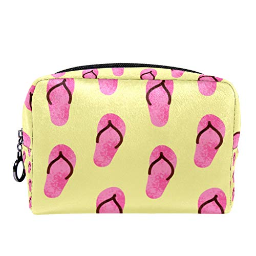 Waterproof Cosmetic Bag for Women - Travel Makeup Organizer with Flip Flop Design | Perfect for Summer Beach Trips, Gym Essentials & Toiletry Storage