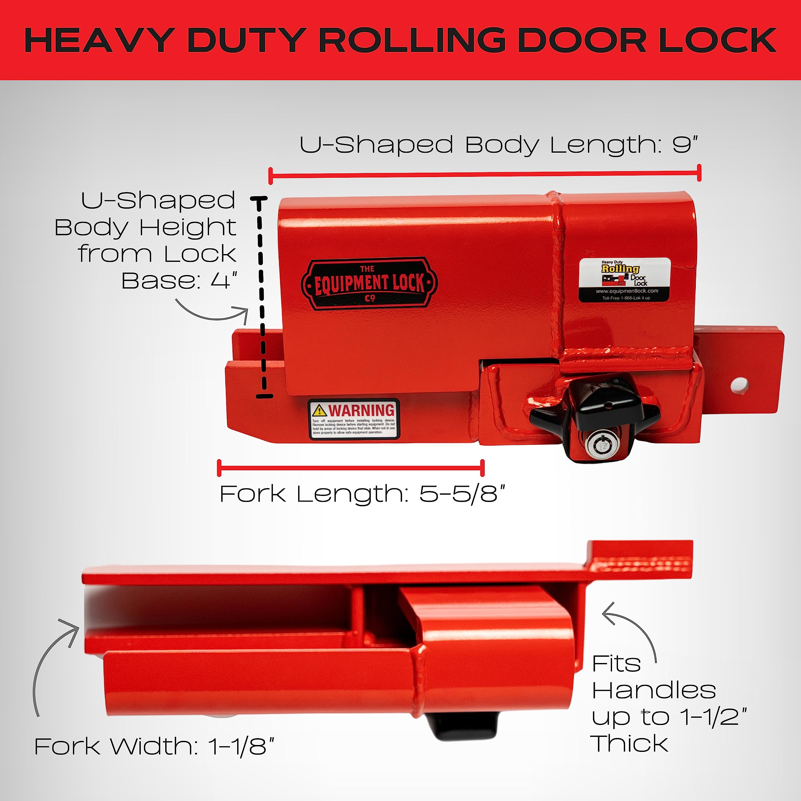 Heavy Duty Rolling Door Lock - Maximum Security Storage Container Lock for Box Trucks & Trailers - Keyed Differently for Enhanced Protection | Ideal for Warehouses, Shipping Containers, and Commercial Vehicles