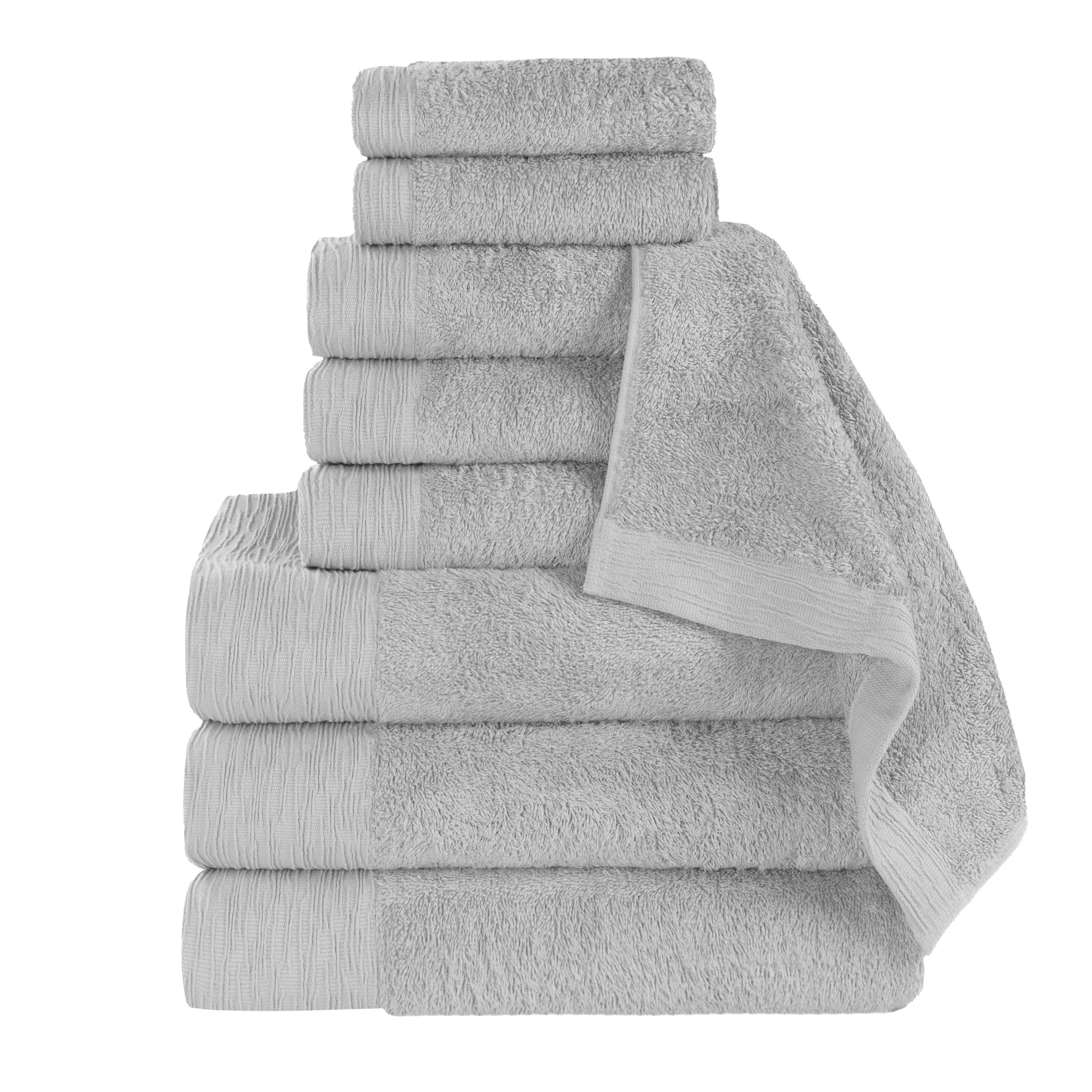 Bamboo Rayon 9-Piece Towel Set - Eco-Friendly, Ultra Soft & Fluffy Bath Towels for Spa, Gym & Home Use