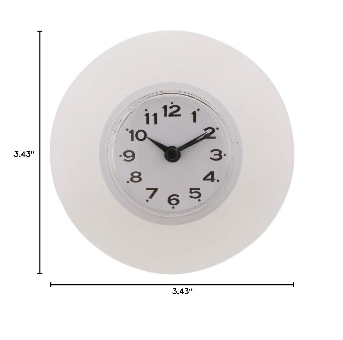 Waterproof Bath Shower Timer Clock with Suction Cup - White Digital Countdown Clock for Bathroom, Kids Bath Time & Water Conservation - Perfect for Home Decor & Spa Relaxation