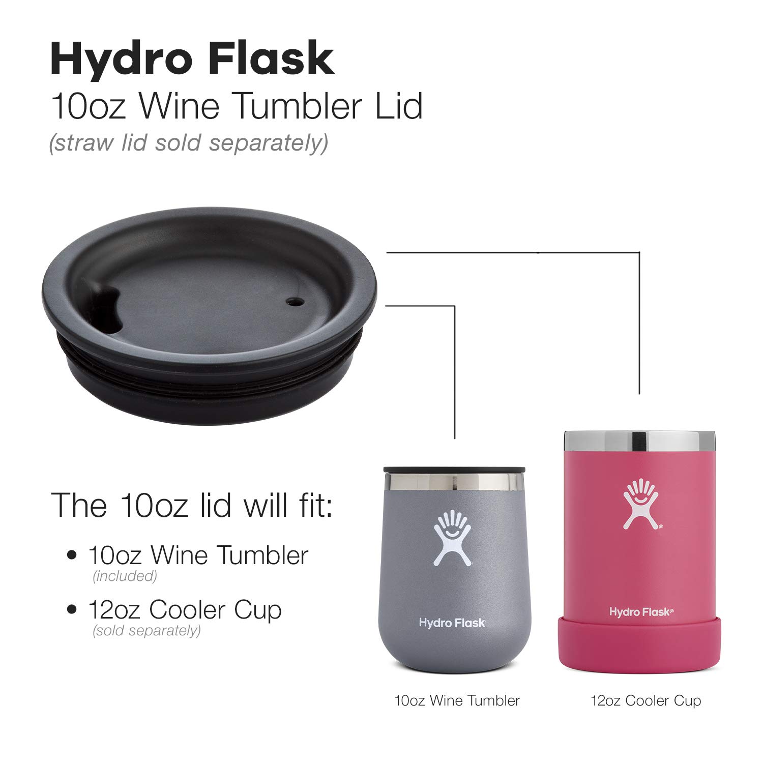 Hydro Flask 10oz Insulated Wine Tumbler & Bottle - Stainless Steel Travel Cup for Wine, Cocktails & Hot Drinks - Perfect for Camping, Picnics & Commuting