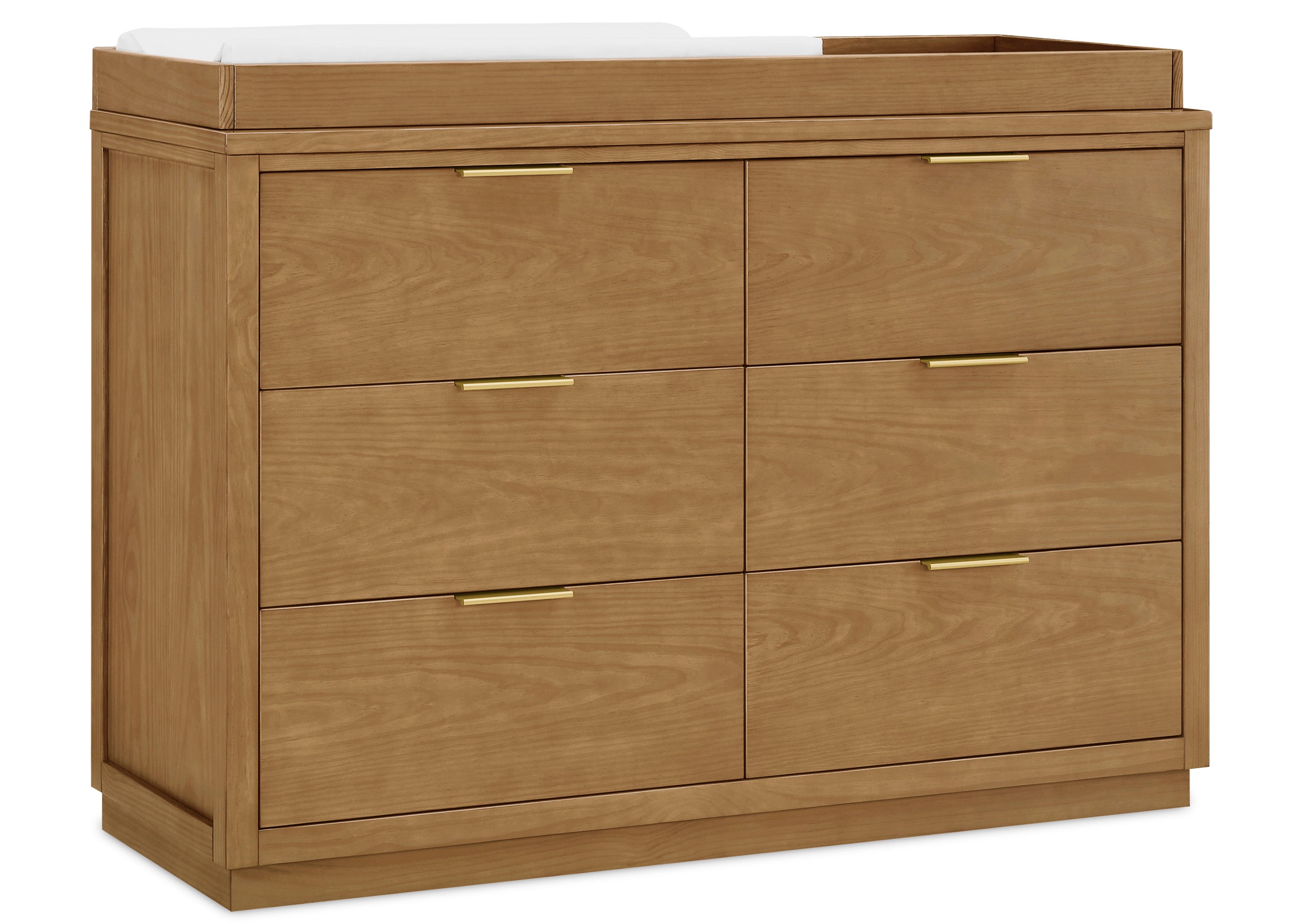 Forever 6-Drawer Dresser with Changing Top & Interlocking Drawers - Natural Wood Nursery Dresser for Baby Room Organization & Storage