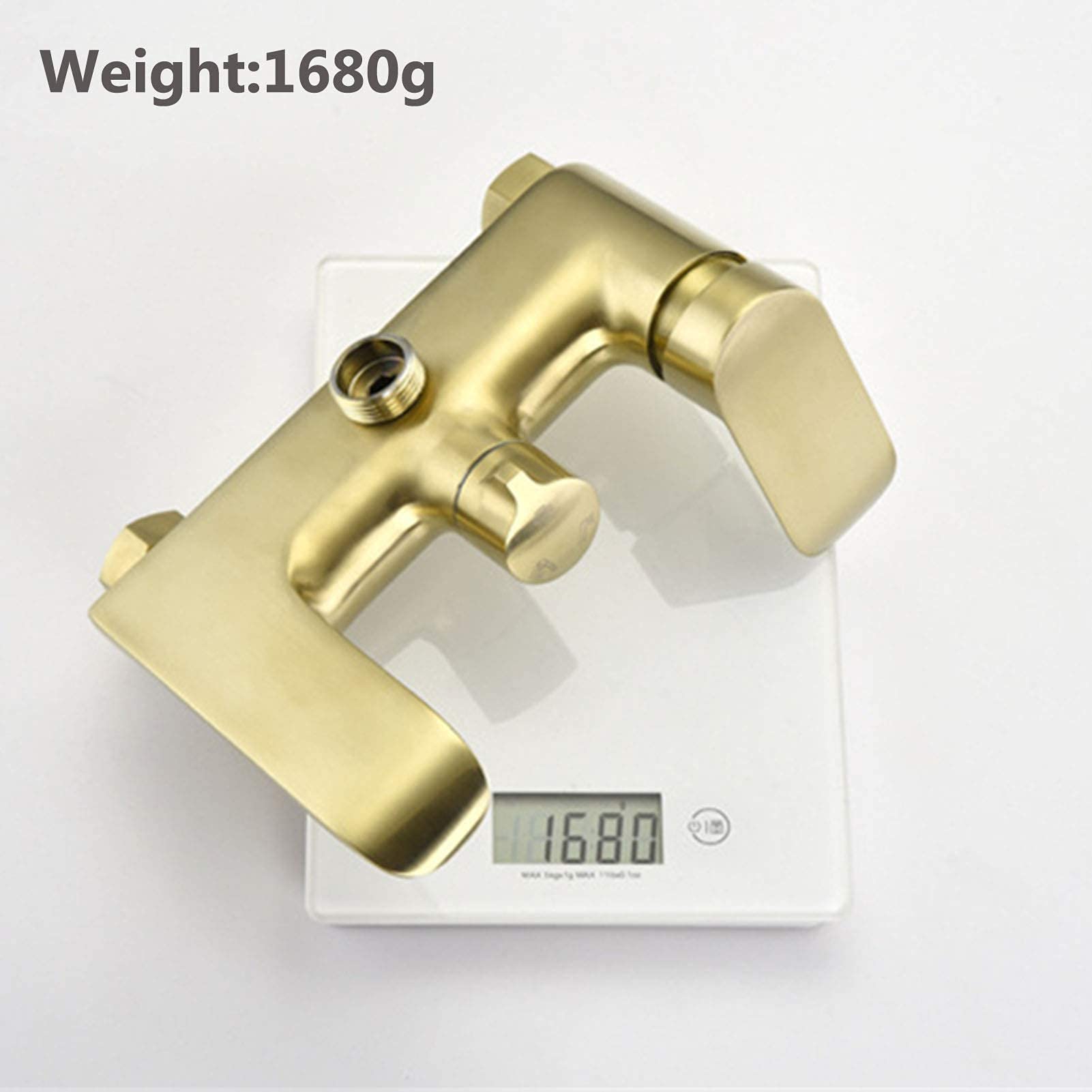 Brushed Gold Shower Faucet Set - 3-Function Wall Mounted Shower System with 8 Inch ABS Rainfall Shower Head & Mixer Taps | Perfect for Modern Bathroom Renovation & Spa-Like Shower Experience