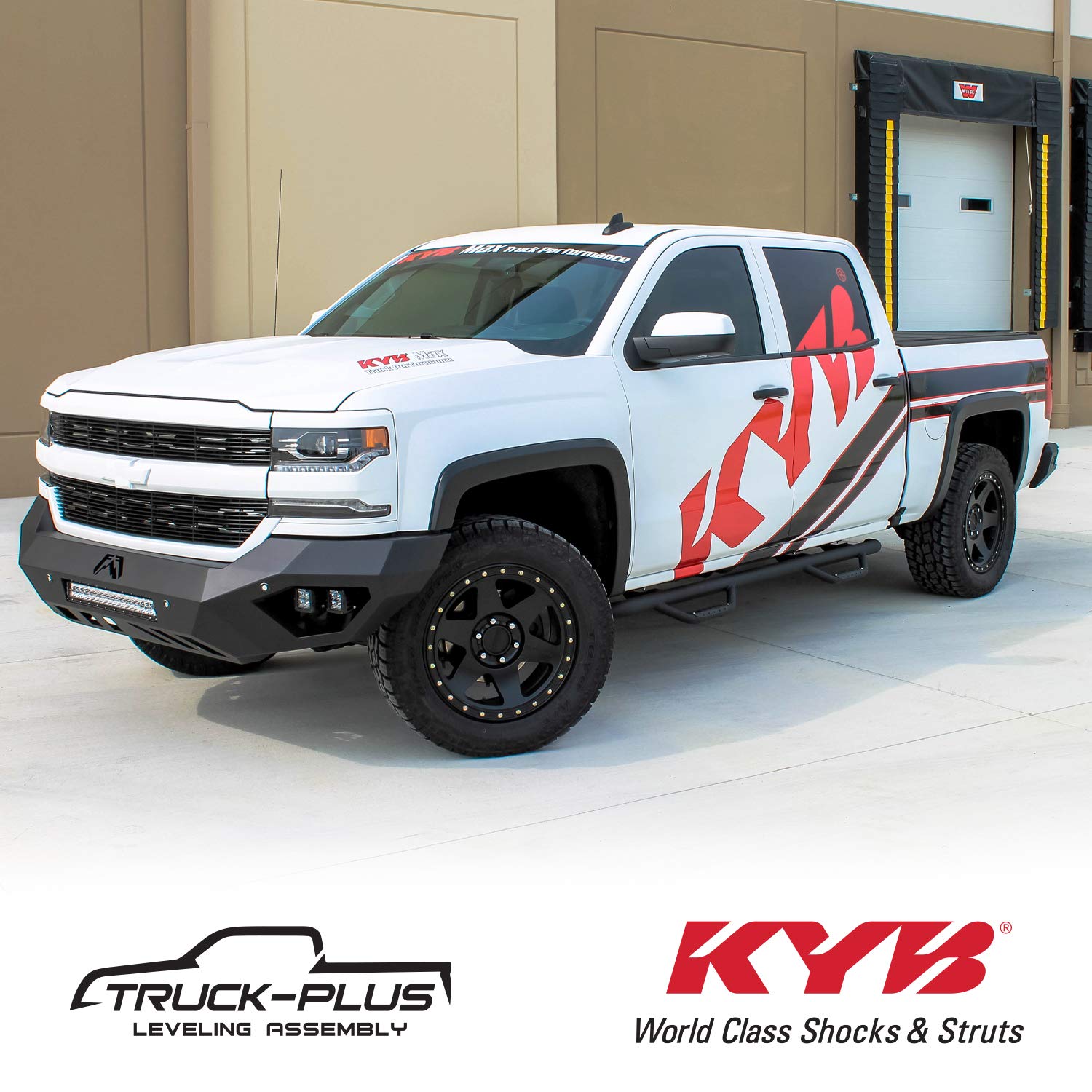 KYB SRM4080K Truck Leveling Kit - Complete Corner Unit with Strut, Mount & Spring for Smooth Ride & Enhanced Stability - Perfect for Off-Roading, Towing & Heavy-Duty Truck Applications