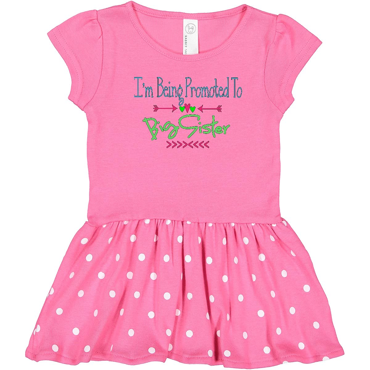 Inktastic 'I'm Being Promoted to Big Sister' Toddler Dress - Cute Sibling Announcement Outfit for Baby Girls & Toddlers | Perfect for Gender Reveals, First Photos & Special Occasions