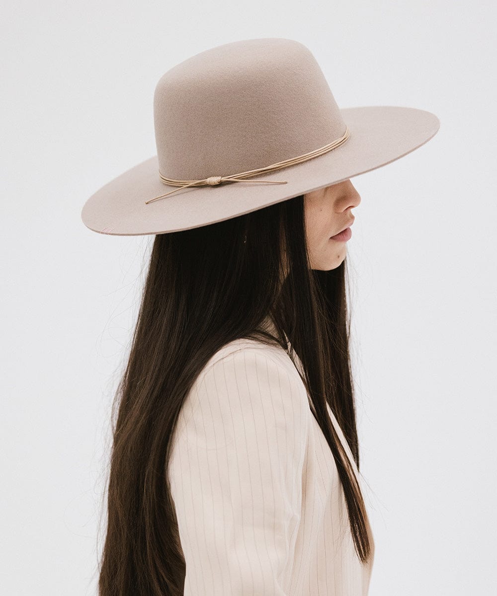 Rue Open Crown Hat - Stylish Summer Sun Hat for Women, Wide Brim Floppy Hat for Beach, Garden & Outdoor Activities