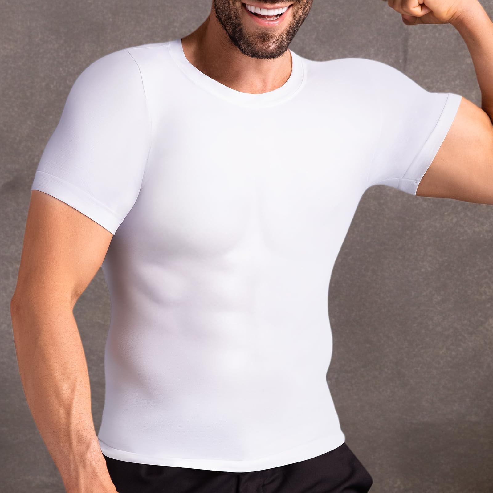 Men's Compression Shirt - Slimming Body Shaper for Tummy Control & Gynecomastia | Gym & Daily Wear