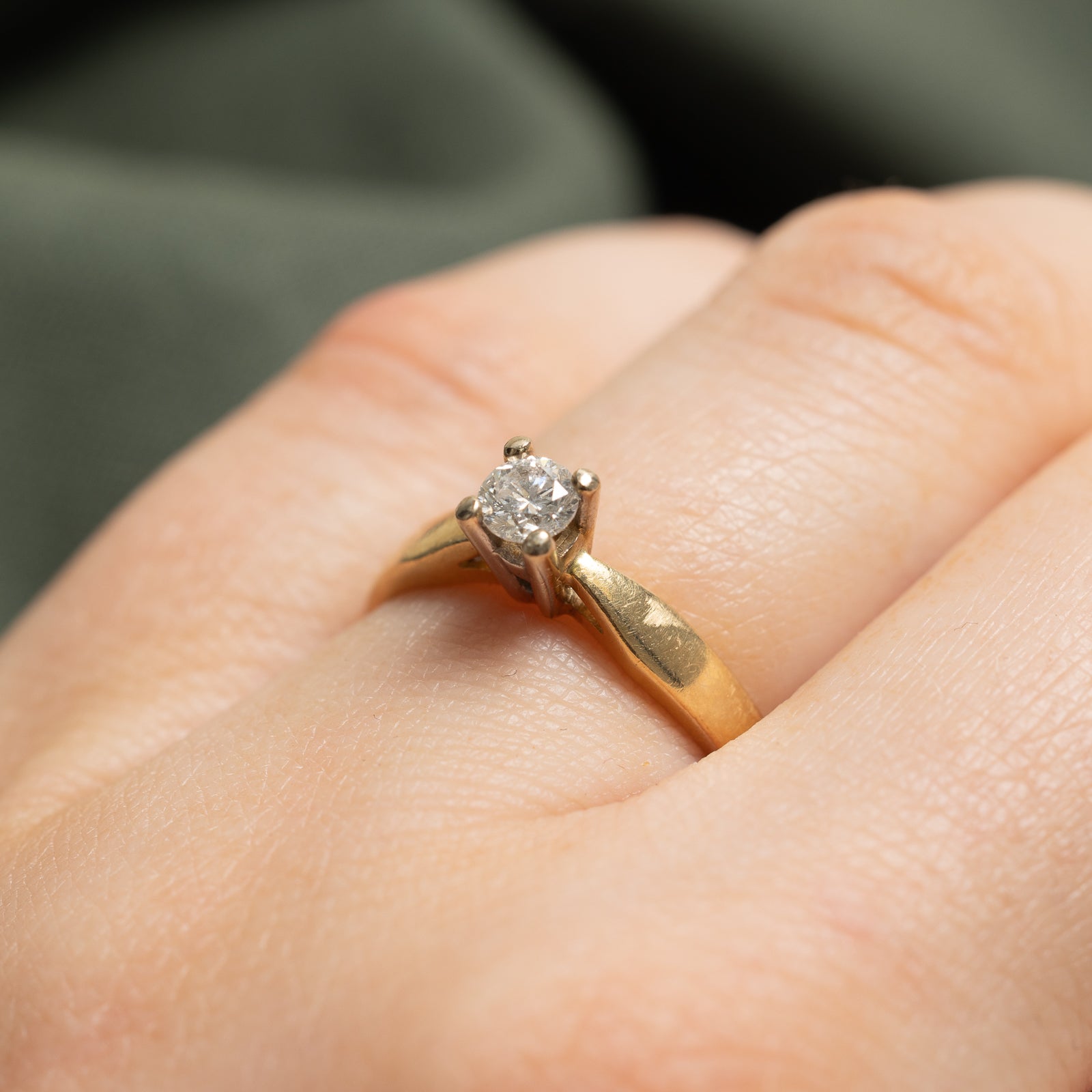 0.25ct Solitaire Diamond Engagement Ring - High Set 14K White Gold Size 6 - Perfect for Proposals, Weddings & Anniversary Gifts