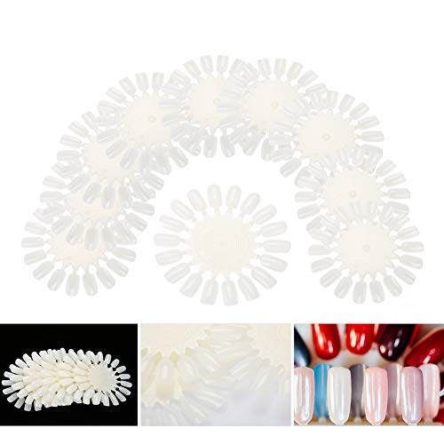 10Pcs Nail Display Stand Set - False Nail Tips Holder, Gel Polish Palette & Nail Art Practice Cards for Salon, DIY Manicure & Nail Art Training
