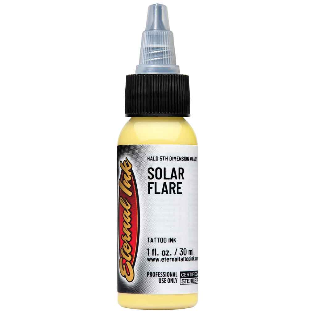 Solar Flare Eternal Ink - 1 oz Waterproof Tattoo Ink for Professional & DIY Tattoo Artists - Perfect for Tattoo Studio, Home Use & Body Art