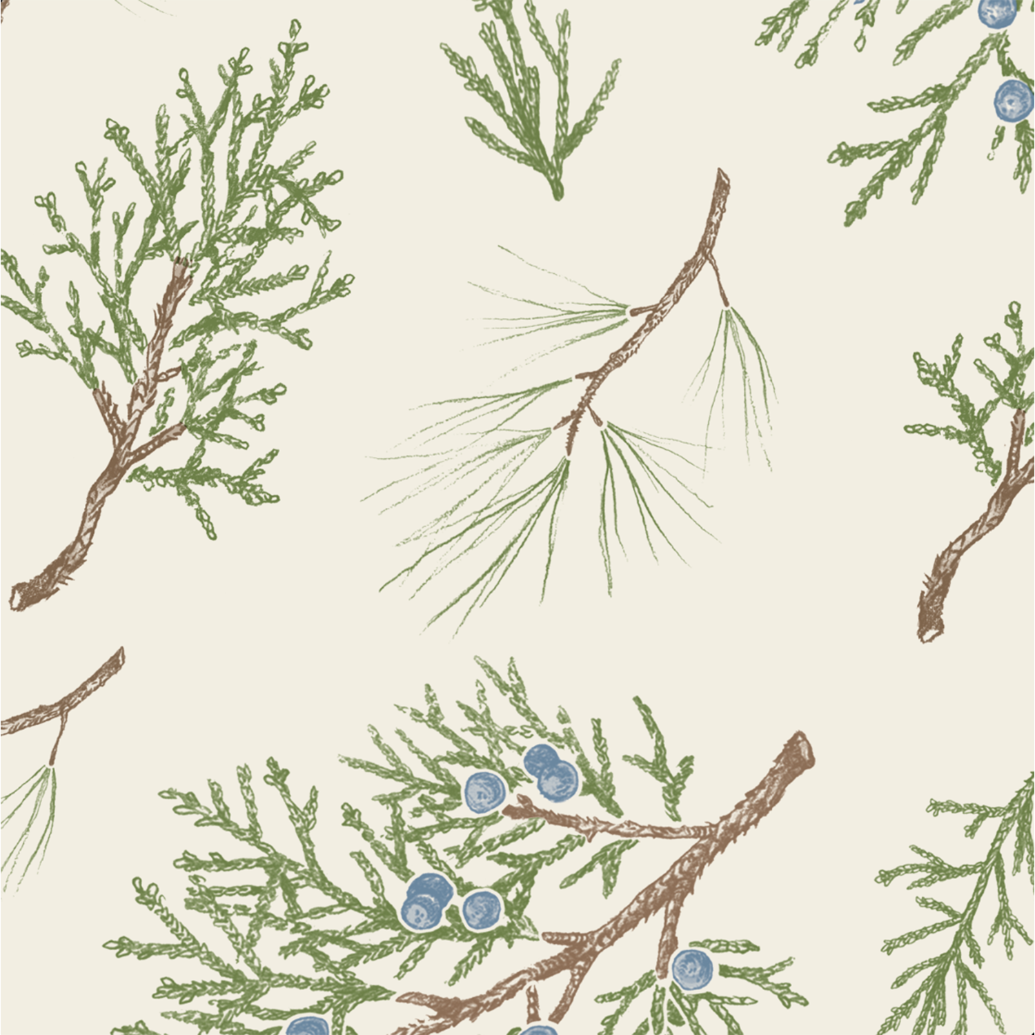 Hester & Cook Juniper Sprigs Cocktail Napkins - Elegant Printed Paper Napkins for Parties, Weddings & Home Decor - Set of 20 Premium Quality Cocktail Napkins