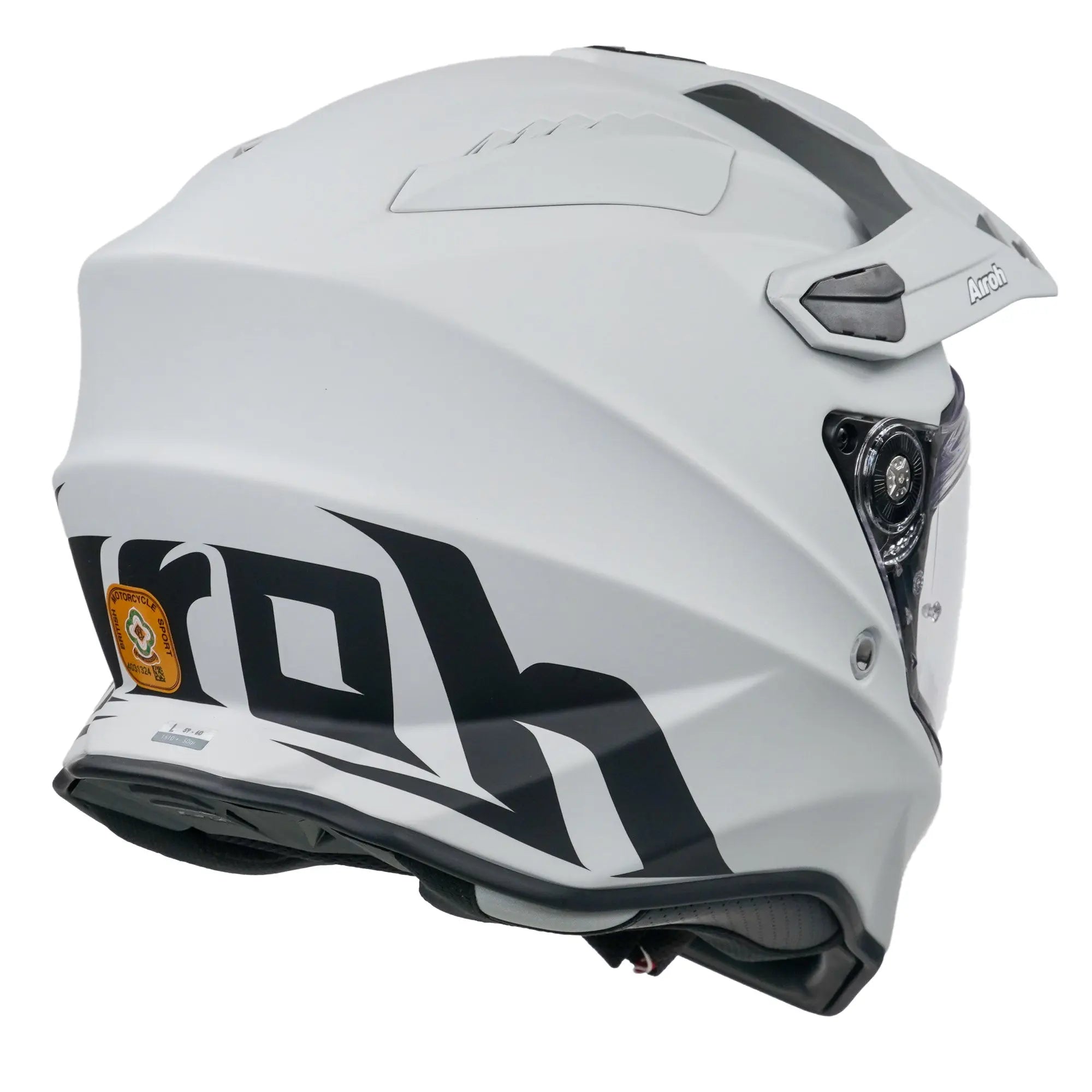 Airoh Commander Adventure Motorcycle Helmet - Matt Concrete Grey - Durable & Lightweight for Off-Road Riding & Adventure Tours
