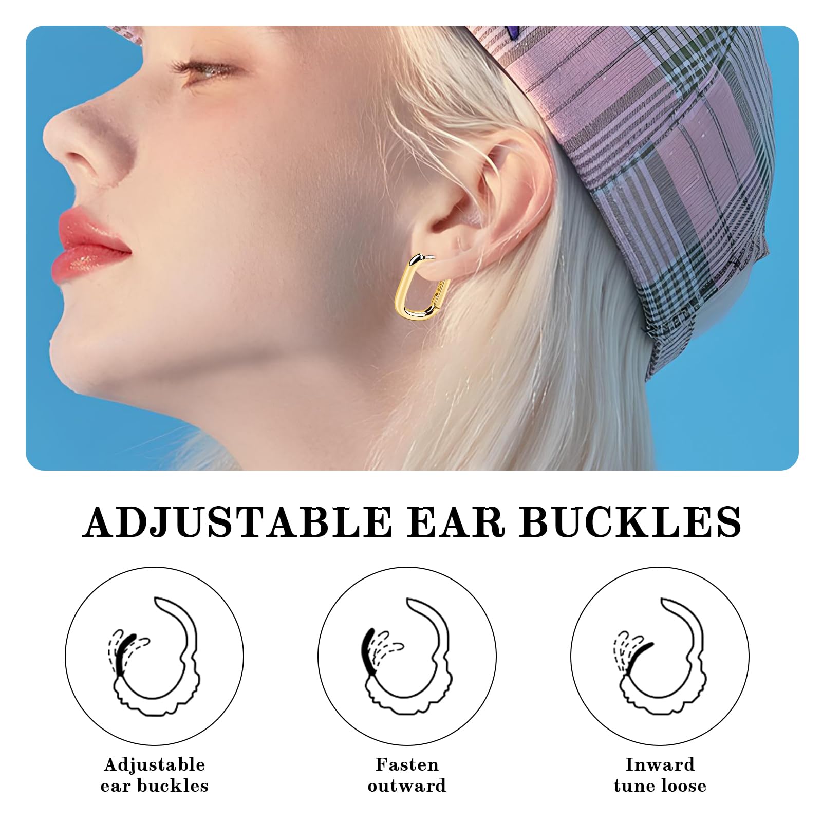 4pcs S925 Sterling Silver Hoop Earrings for Women - Small Oval U-Shaped Minimalist Hoops - Hypoallergenic Comfort Fit Jewelry - Perfect for Everyday Wear, Office & Special Occasions
