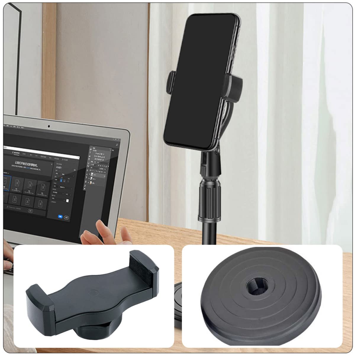 Adjustable Cell Phone Stand - 6 Pack Multi-Angle Phone Holder with Telescopic Design for Desk, Table, and Electric Bracket - Perfect for Watching Videos, Video Calls, and Hands-Free Use at Home & Office