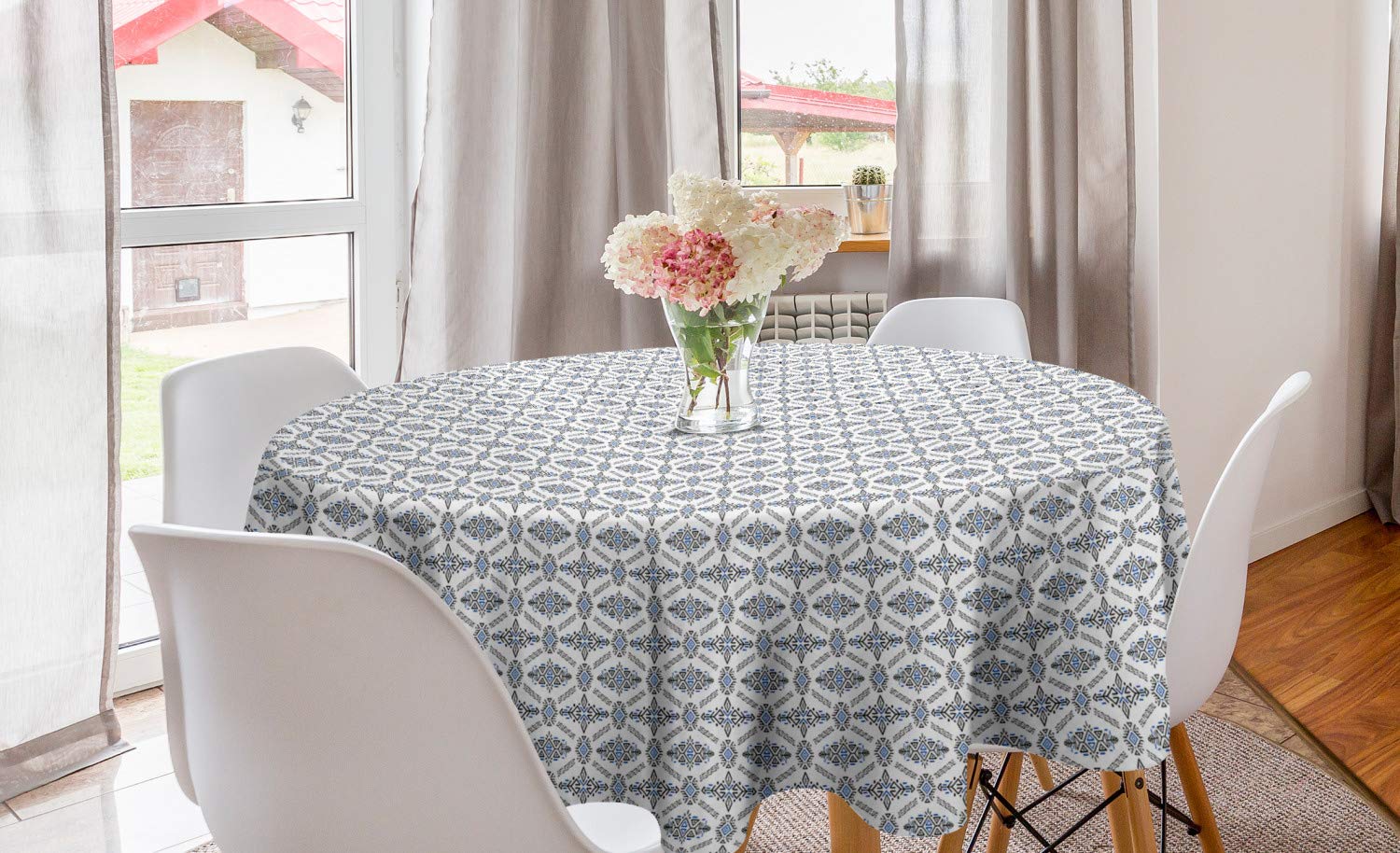 Ambesonne Abstract Round Tablecloth 60