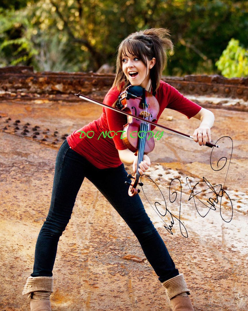 Lindsey Stirling Signed Autographed Violinist Promo Photo #3 - Limited Edition Reprint - Perfect for Fans, Collectors, and Music Enthusiasts - Great for Wall Decor, Gift Ideas, and Memorabilia Displays