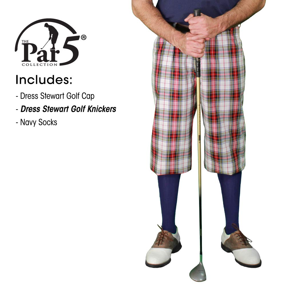 Men's 'Par 5' Plaid Outfit - Stewart Collection Golf Attire - Perfect for Golf Courses & Casual Wear