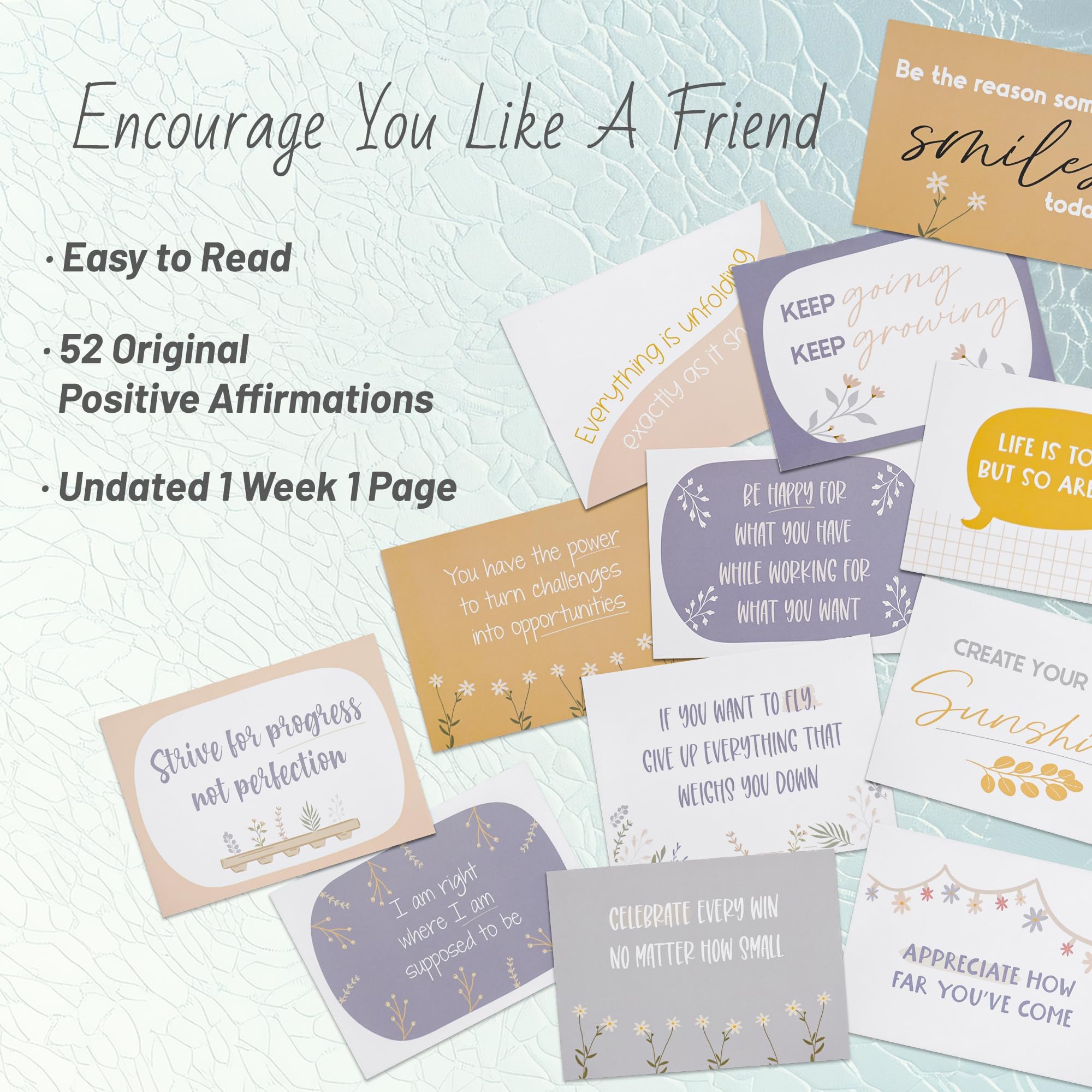 Positivity Motivational Weekly Calendar - Inspirational Desk Flip Calendar with Daily Quotes for Women, Office Decor & Coworker Gifts - Perfect for Daily Motivation, Work Desk Organization & Office Decorations