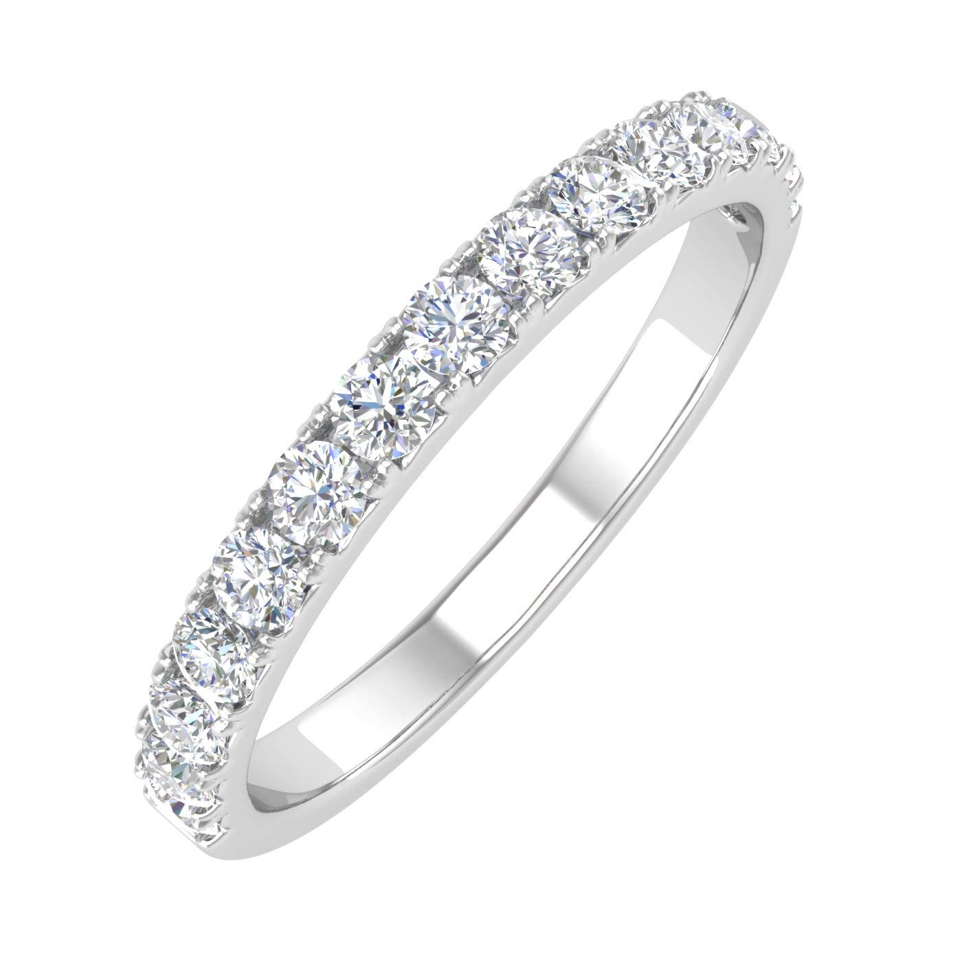 1/2 Carat Round Diamond Wedding Band Ring in 14K Gold - Elegant Bridal Jewelry for Engagement, Anniversary & Special Occasions