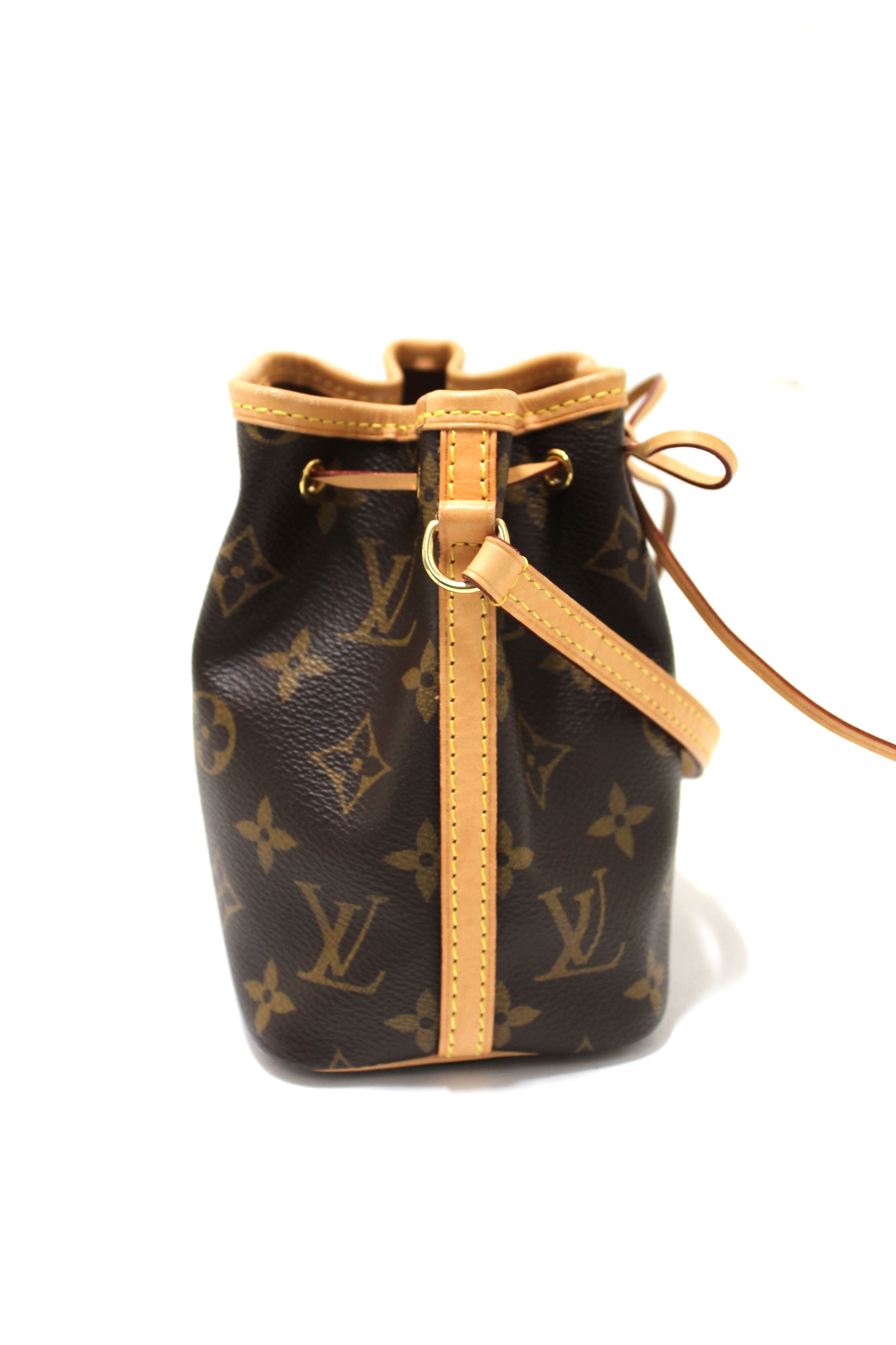 Authentic Louis Vuitton Classic Monogram Nano Noe Messenger Bag - Luxury Crossbody Purse for Women, Perfect for Everyday Use, Travel & Special Occasions