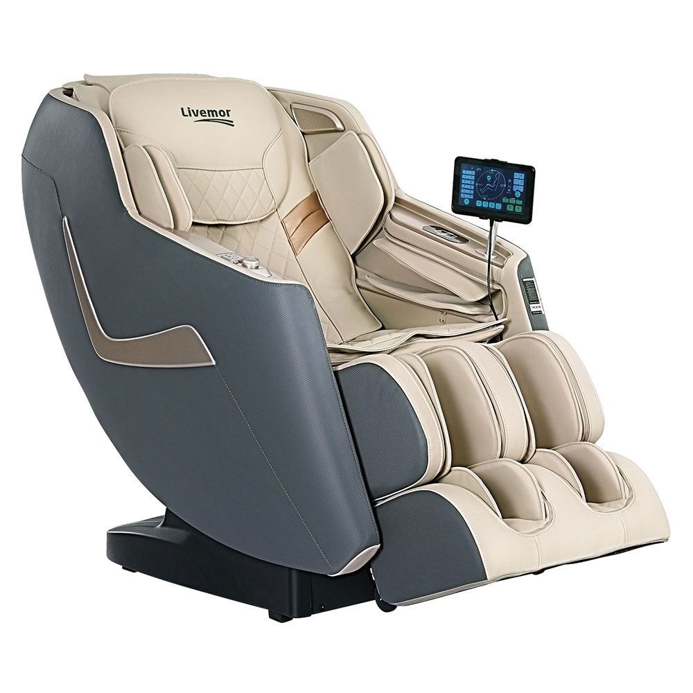 Livemor 3D Opal Electric Massage Chair Recliner - Full Body Shiatsu Massager with Heat Therapy for Home, Office & Relaxation - Perfect for Stress Relief & Muscle Recovery