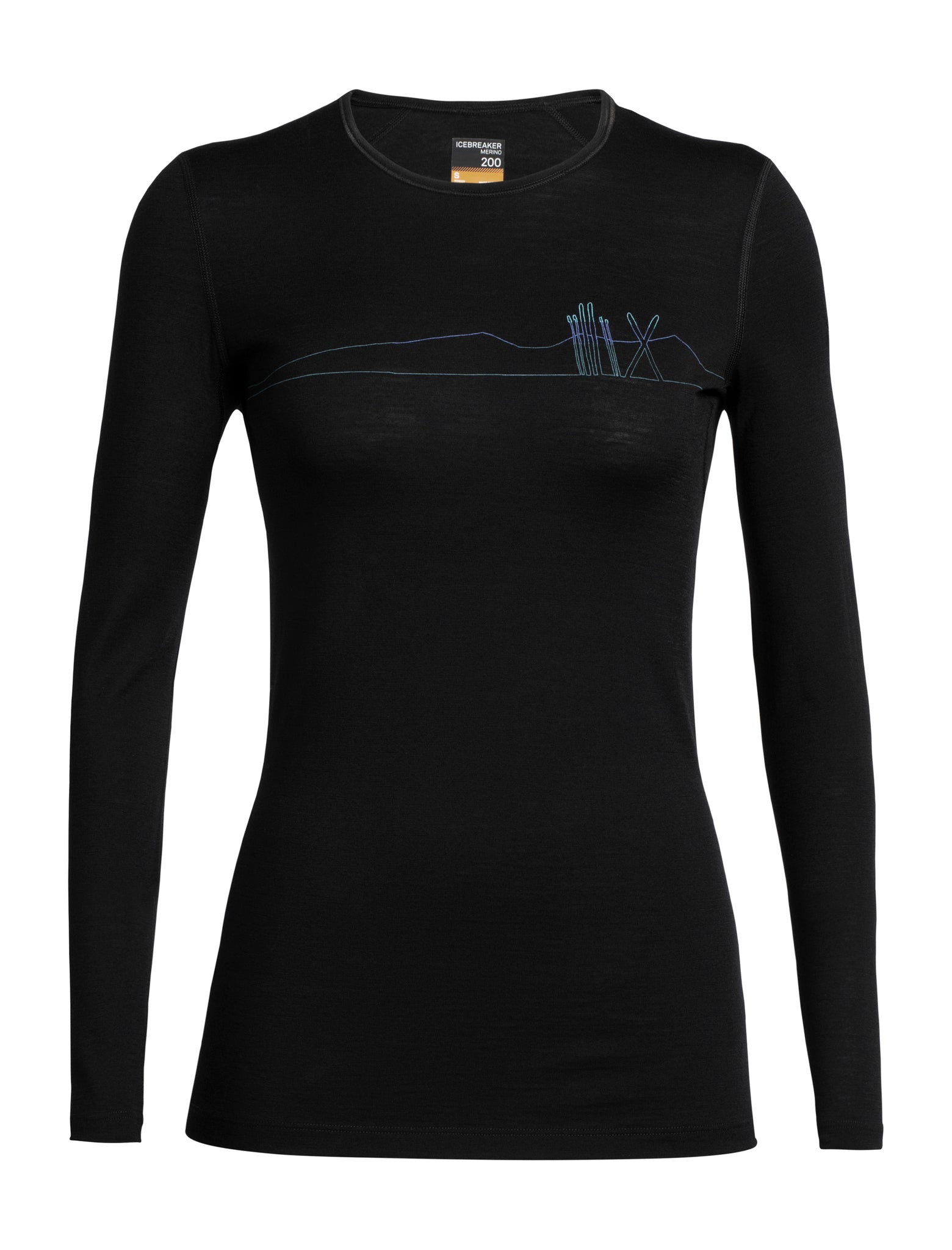 200 Oasis LS Crewneck Ski Sweater for Women - Long Sleeve Round Neck Winter Snow Sports Top - Perfect for Skiing, Snowboarding & Cold Weather Activities
