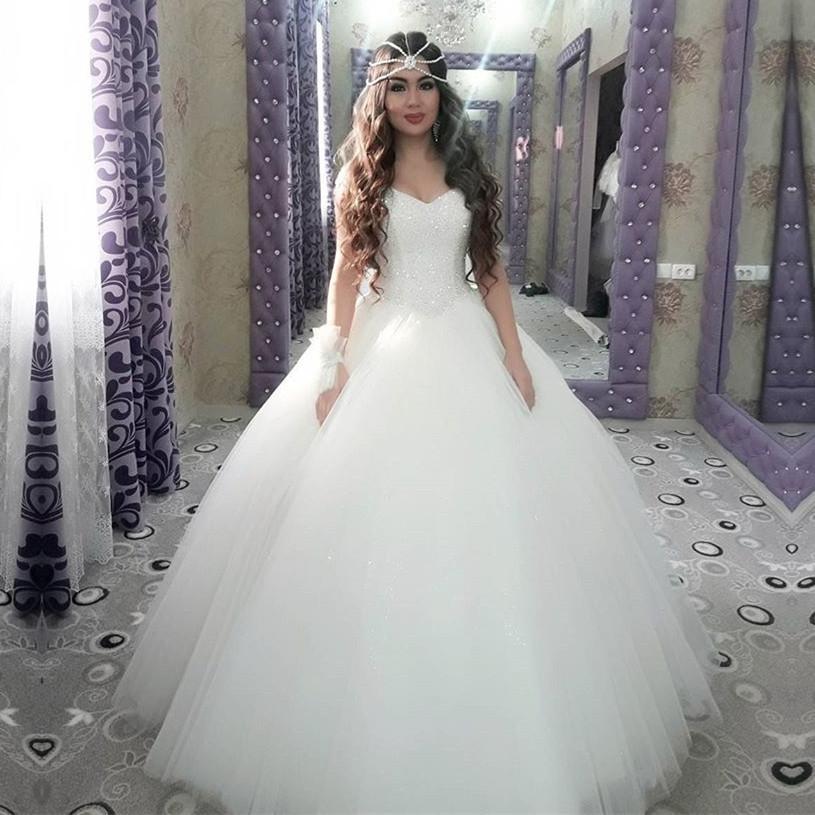 Sparkling Sequins Beaded Organza Ball Gown Wedding Dress for Bride - Perfect for Prom, Evening Gala & Formal Occasions