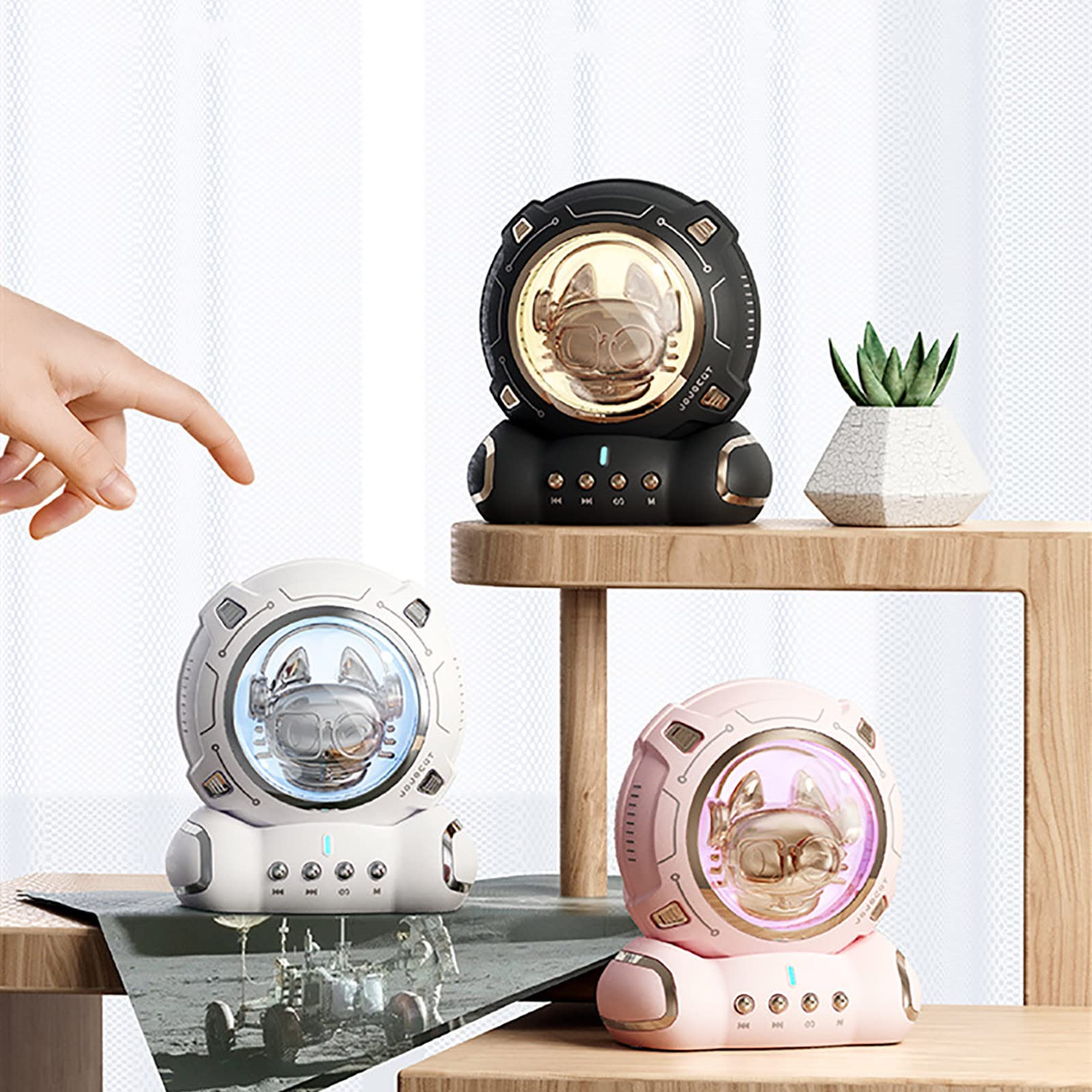 Topliu Astronaut Wireless Bluetooth Speaker & LED Night Light Lamp - Color Changing Table Lamp with Music Player for Bedroom, Kids Room Decor, Birthday Gifts | Perfect for Bedtime Stories, Relaxation & Party Ambiance