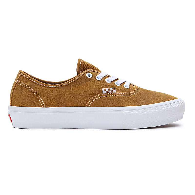 Vans Skate Authentic Leather Shoes for Men & Women - Golden Brown Color - Comfortable & Durable Skateboarding Sneakers - Perfect for Streetwear, Casual Wear & Skateboarding