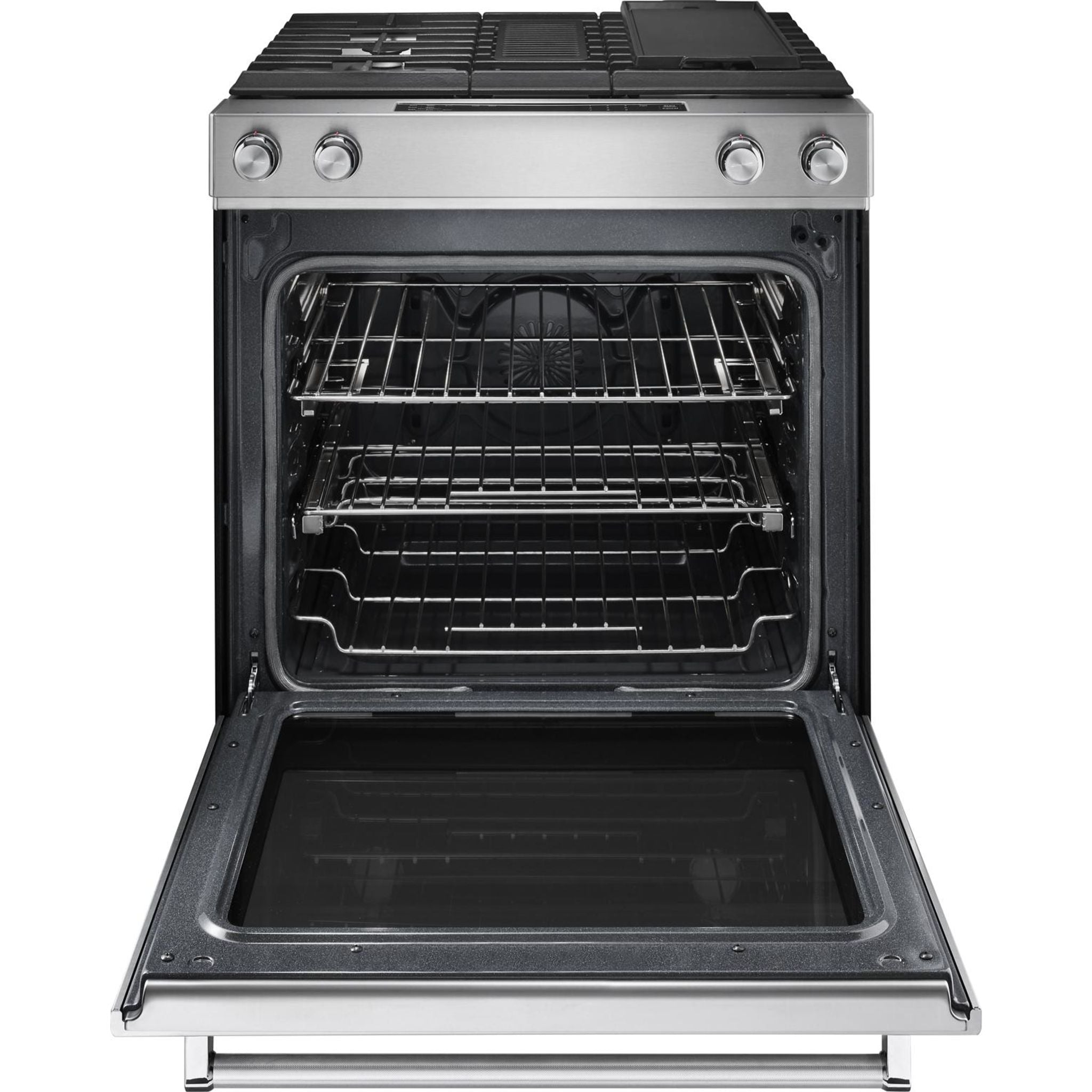 KitchenAid KSDG950ESS 30-Inch Slide-In Dual Fuel Range - Stainless Steel Gas Stove & Electric Oven for Professional Cooking & Baking at Home