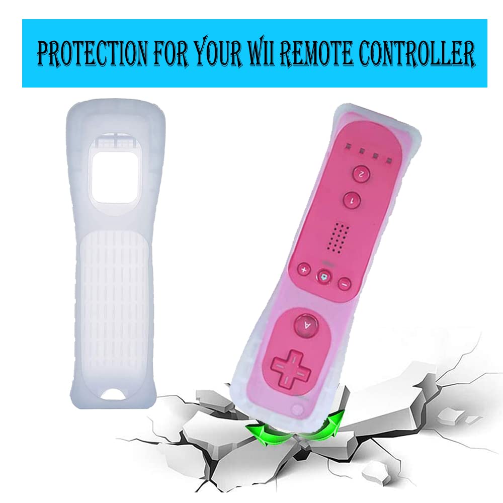Upgraded Wii Remote Controller 2-Pack - Wireless for Wii & Wii U (Blue & Pink) - Perfect for Gaming & Family Fun