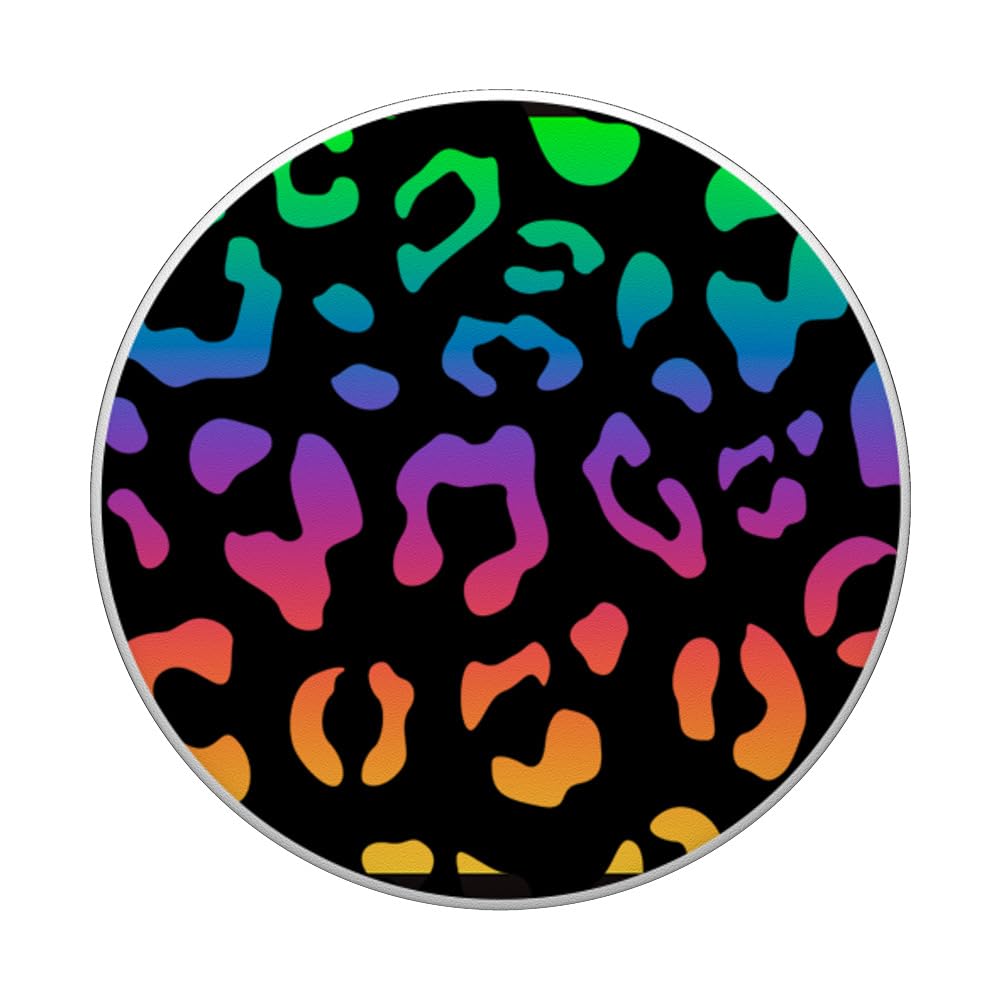 Colorful Cheetah Print PopGrip - Swappable Phone Grip for iPhone & Android - Perfect for Selfies & Social Media