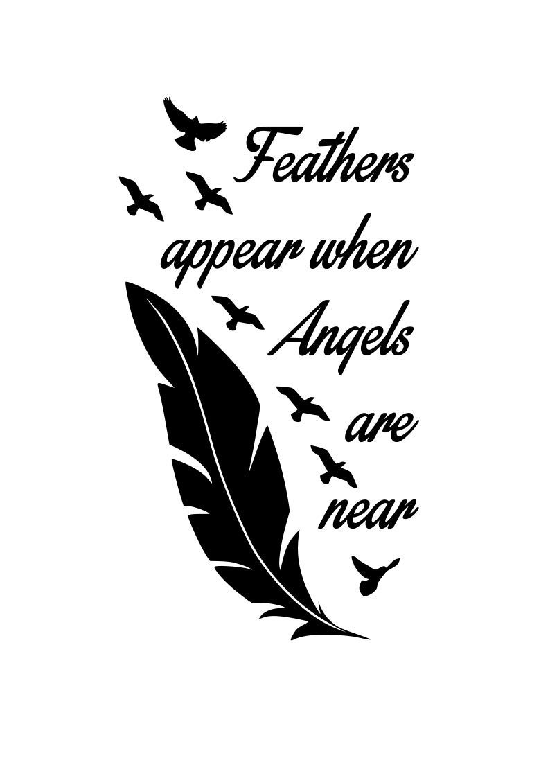 Angel Feather Rubber Stamp - Custom Business Logo Stamp for Wedding Invitations, Save the Date & Stationery - Perfect for DIY Crafts, Scrapbooking & Event Planning