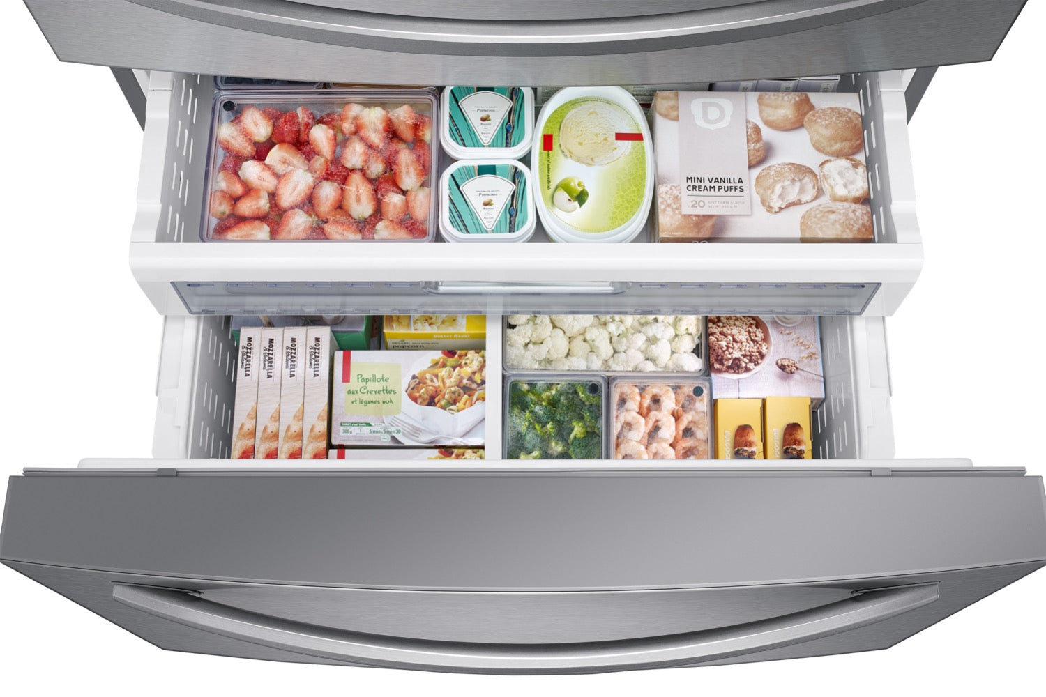 Samsung RF28R7201SR/AA 28 Cu.Ft Stainless Steel French Door Refrigerator with FlexZone Drawer - Perfect for Large Families & Entertaining