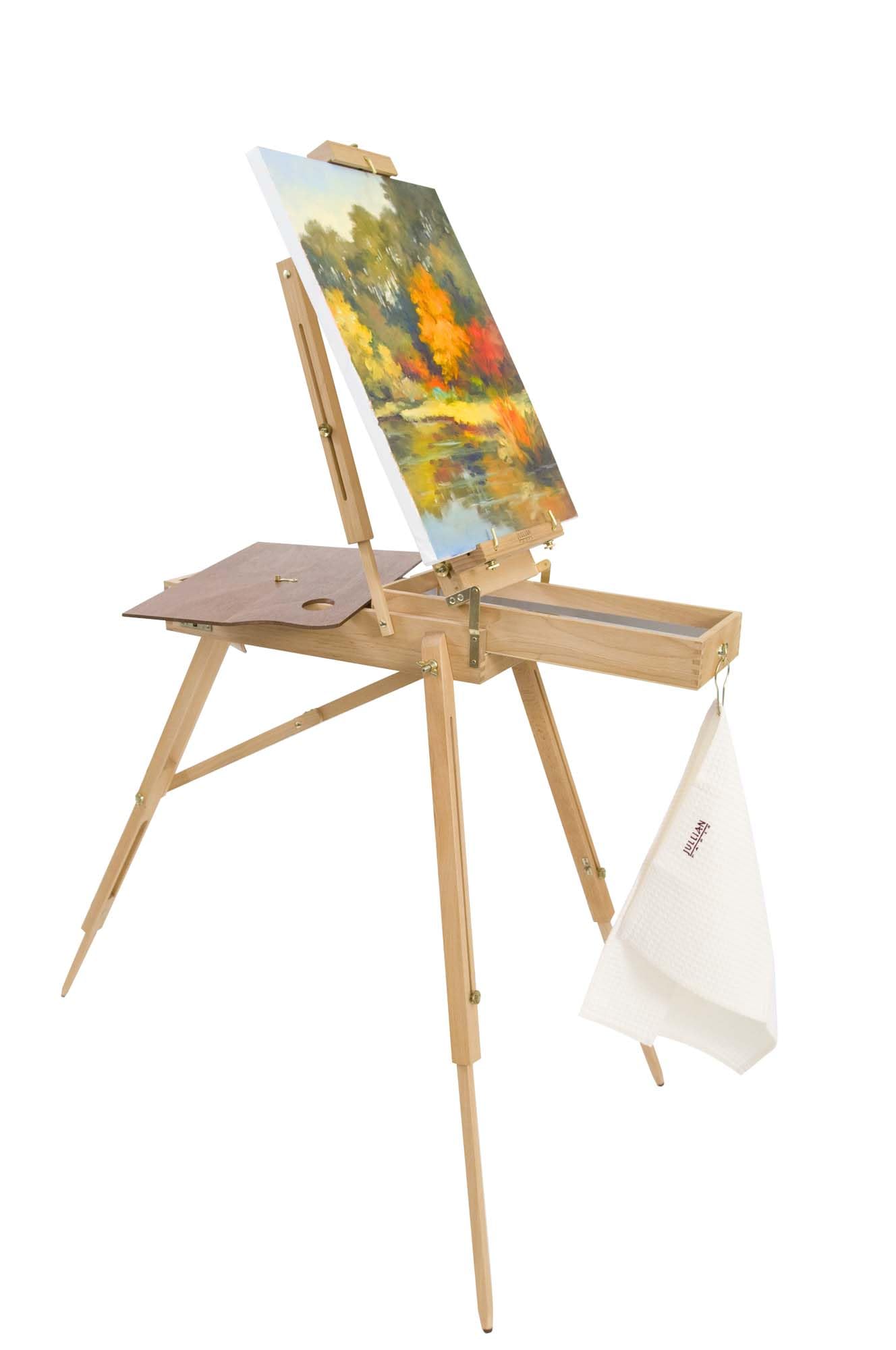 Professional French Art Easel Stand - Half Box Easel for Painting Canvas with Adjustable Height & Shoulder Strap | Perfect for Studio, Outdoor Sketching & Art Classes | Jullian Escort Artist Easel