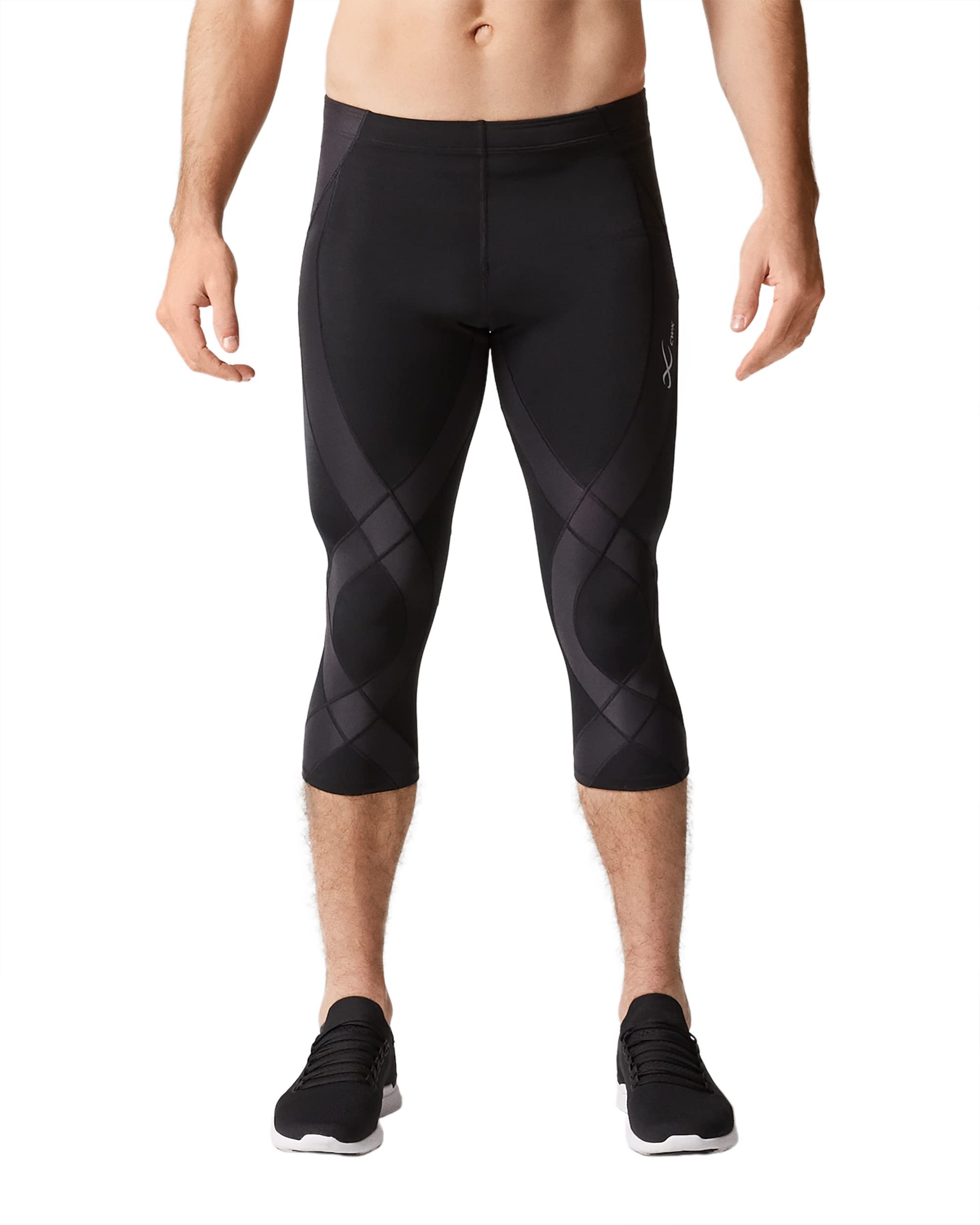 CW-X Men's Endurance Generator 3/4 Compression Tights - Joint & Muscle Support for Running, Cycling & Workouts - High-Performance Athletic Gear for Active Men