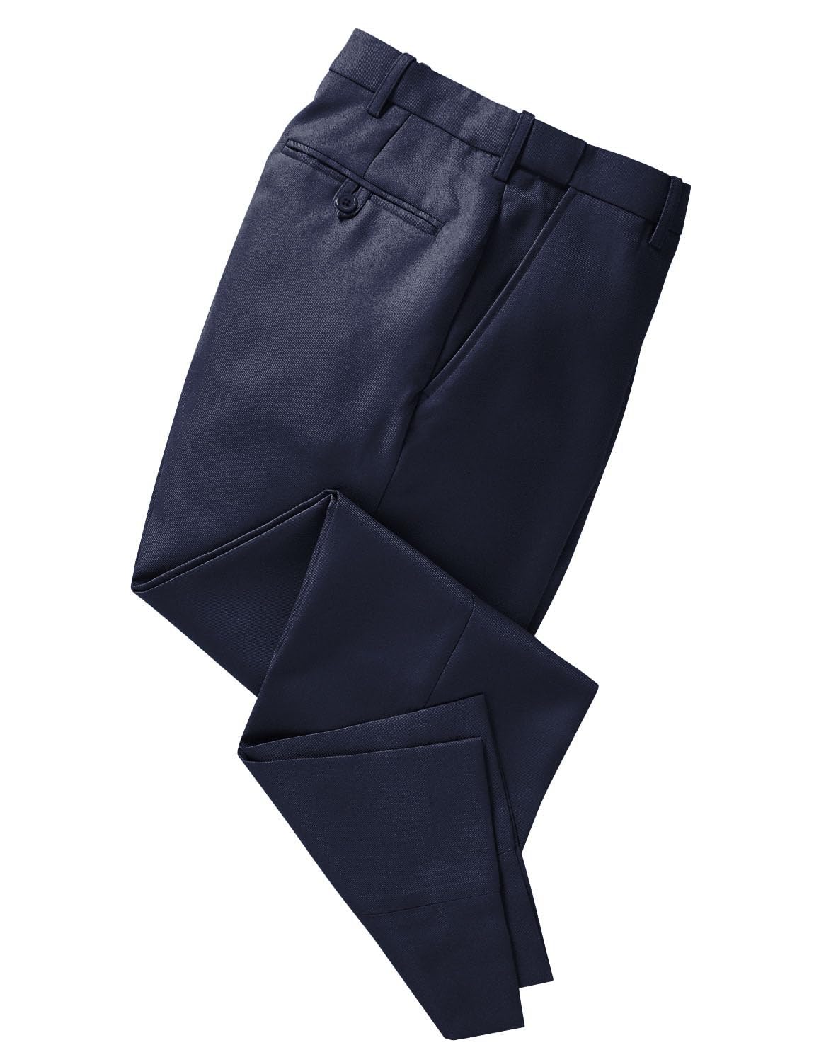 Men's Stretch Waist Formal Work Pants - Comfortable Dress Slacks with Hidden Elastic Waistband for Office, Business Meetings & Professional Occasions
