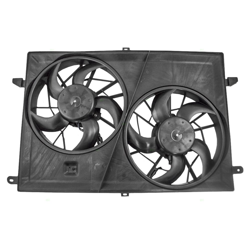 Brock Replacement Dual Cooling Fan Motor Assembly Compatible with Enclave Traverse Acadia & Acadia Limited Outlook 20972760 - High Performance Cooling Solution for GM Vehicles - Perfect for Engine Overheating Prevention & Summer Driving