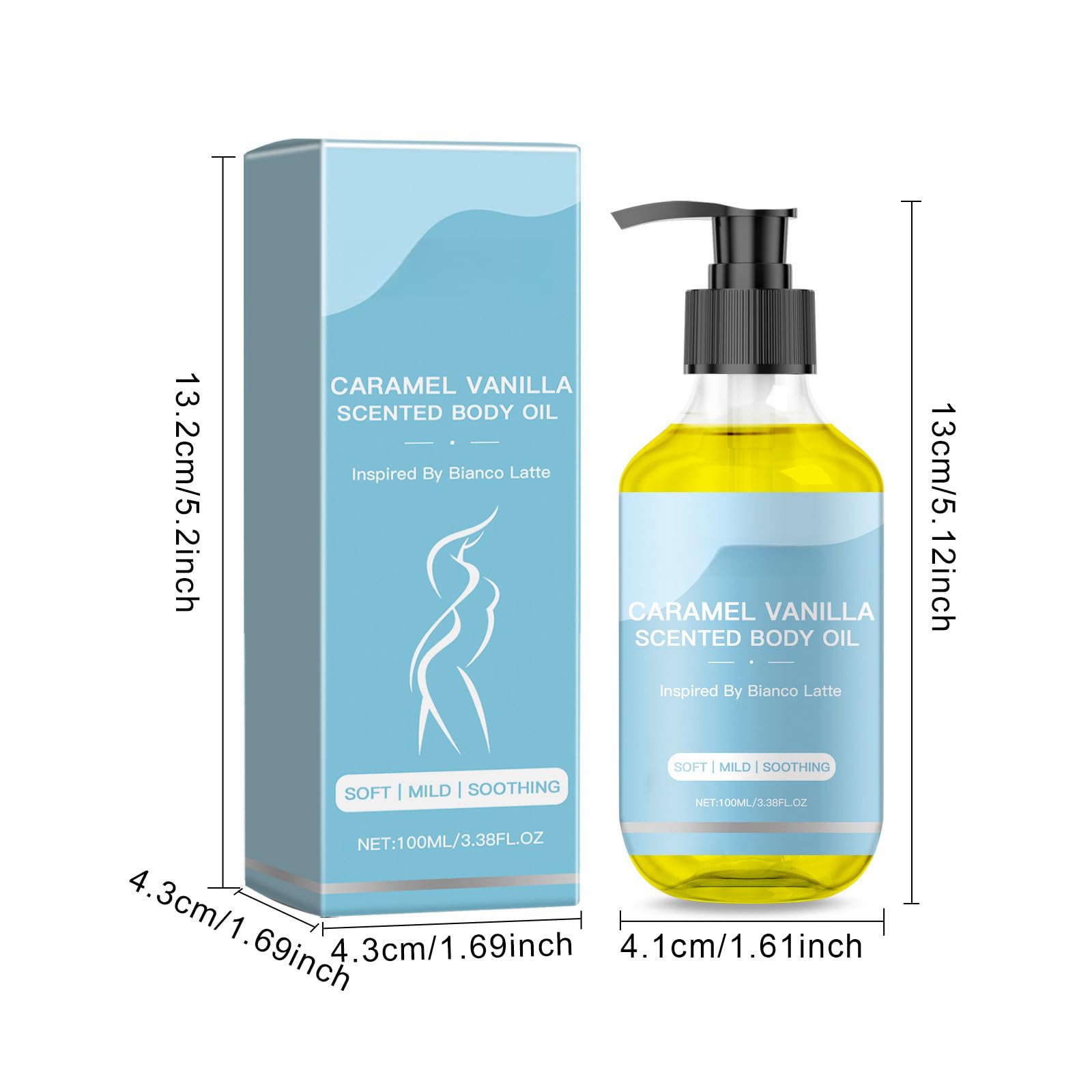 Caramel Vanilla Body Oil for Women - Moisturizing & Aromatherapy Massage Oil - Sweet Scented Perfume Oil for Dry Skin - Perfect for Spa, Relaxation & Gift Giving